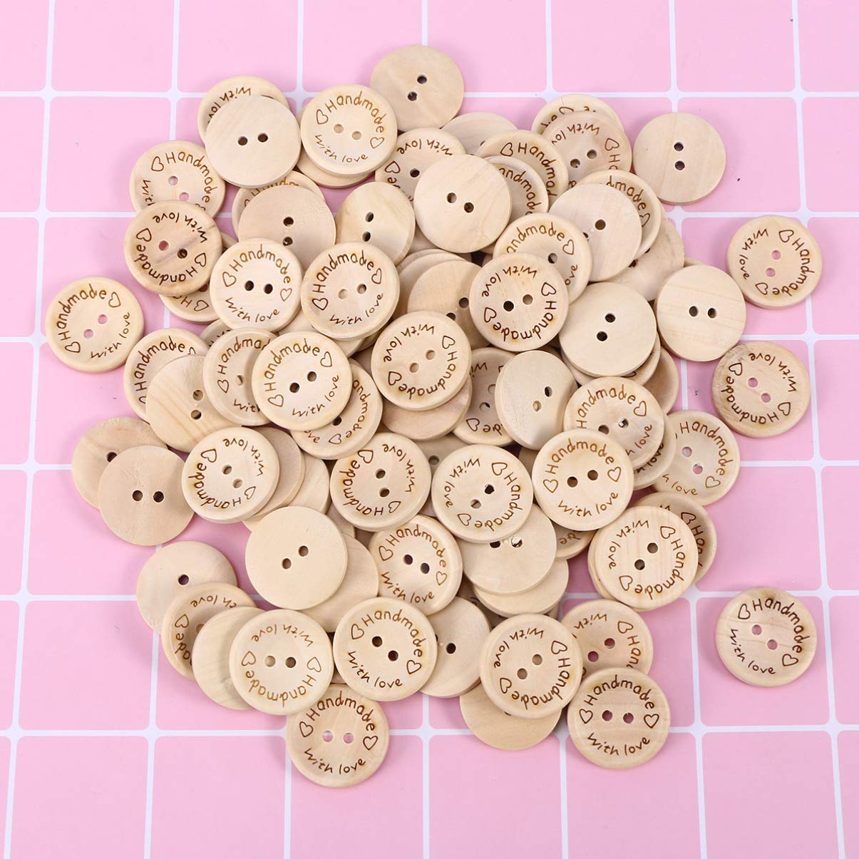 100pcs Natural Wooden Snap Buttons - Bowl Shaped Sewing Buttons for DIY Crafts, Clothing, and Home Decor - Perfect for Scrapbooking, Garment Making, and Handmade Accessories