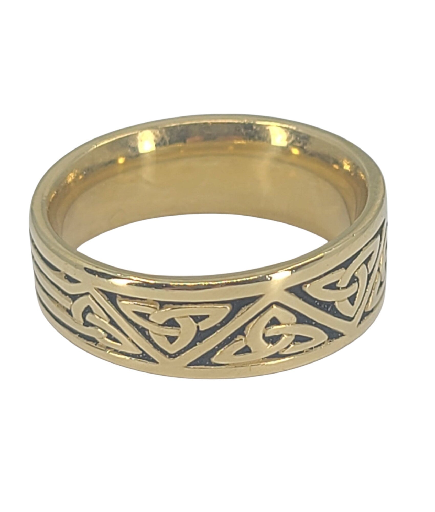 14kt Solid Gold Celtic Wedding Band for Men & Women - Size 8 Comfort Fit Ring - Perfect for Engagements, Anniversaries & Celtic-Themed Weddings