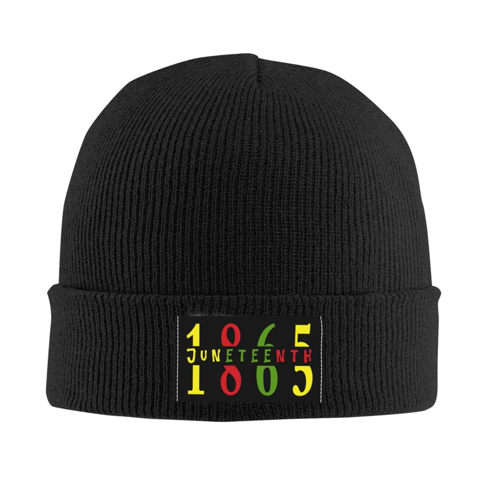 Juneteenth 1865 Freedom Day Beanie - Warm Knit Skull Cap for Men & Women - Winter Thermal Cuffed Hat in Black - Perfect for Cold Weather & Outdoor Activities