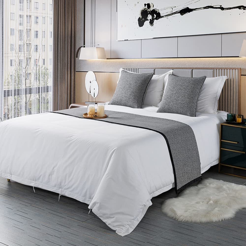 STANGK Modern Bed Runner Scarf - Luxury Bedspread for Twin, Queen & King Size Beds - Decorative Bed Throw for Foot of Bed, Bedding Protection & Stylish Bedroom Decor - Perfect for Hotels, Guest Rooms & Master Bedrooms