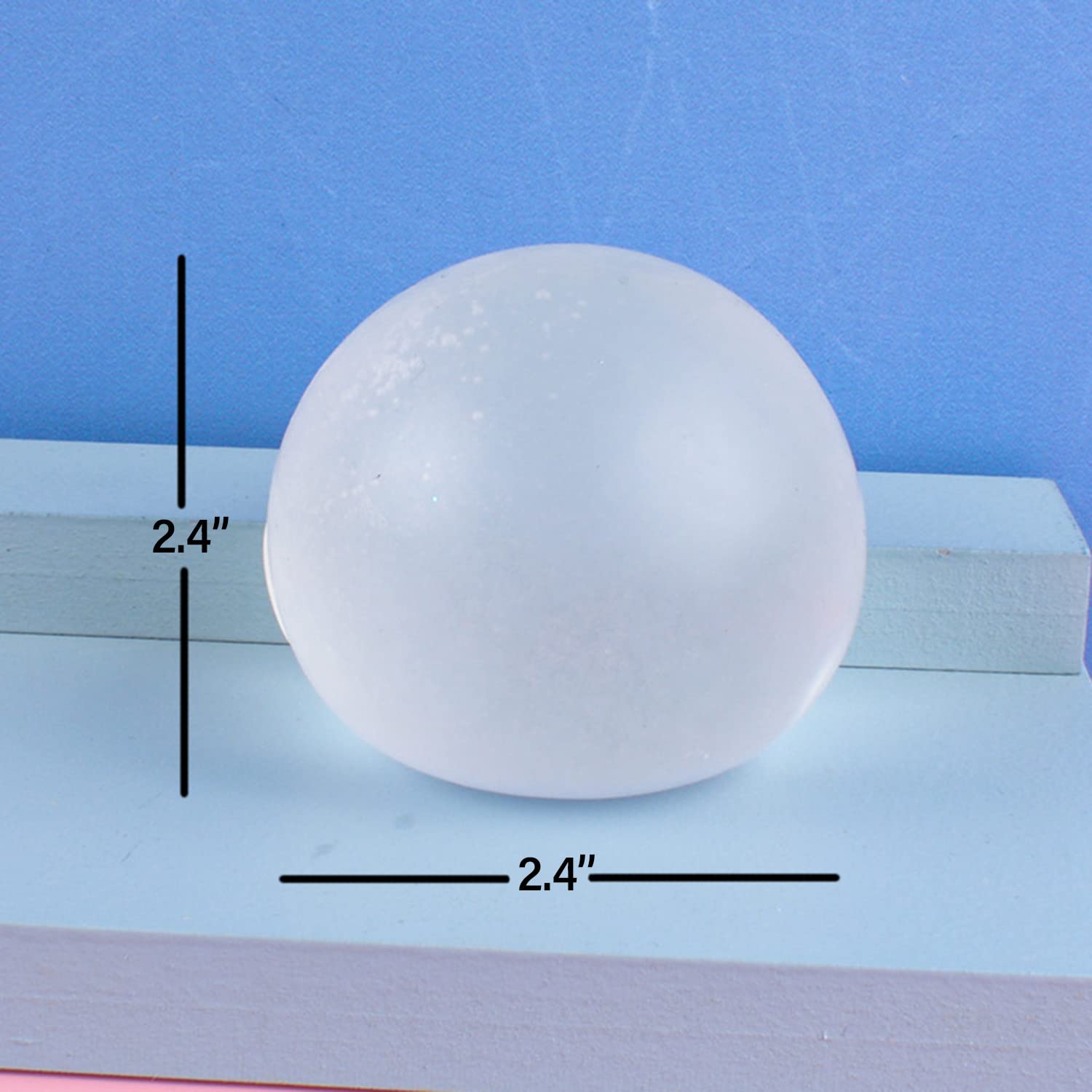 3Pcs White Sugar Ball Stress Relief Toys - 2.4
