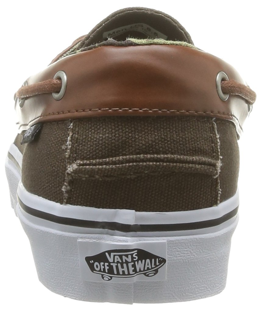Vans Unisex Skate Shoes - Classic Slip-On Boat Style in Camo & Leather, Size 6.5 D(M) US Men / 8 B(M) US Women - Perfect for Casual Wear, Skateboarding & Street Fashion