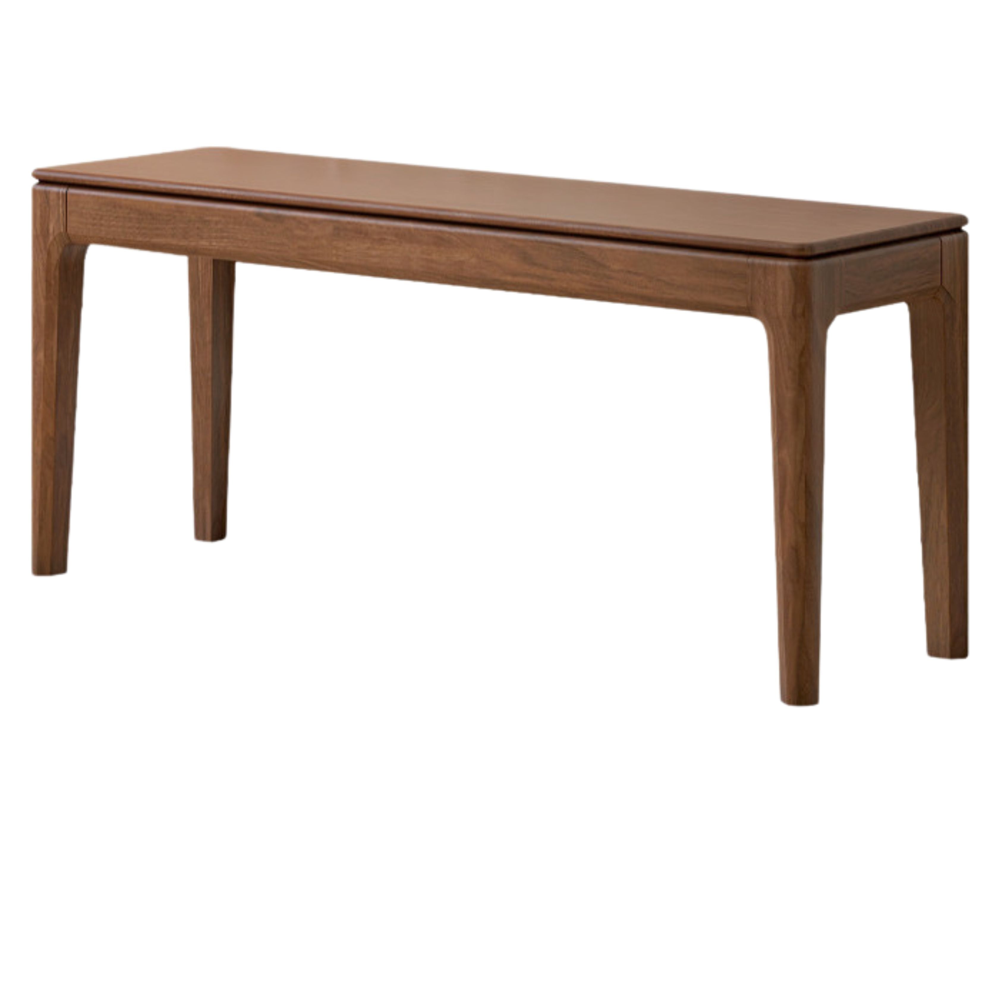 Black Walnut Solid Wood Nordic Long Bench - Modern Entryway & Dining Room Seating - Perfect for Hallway, Bedroom, and Living Room Decor