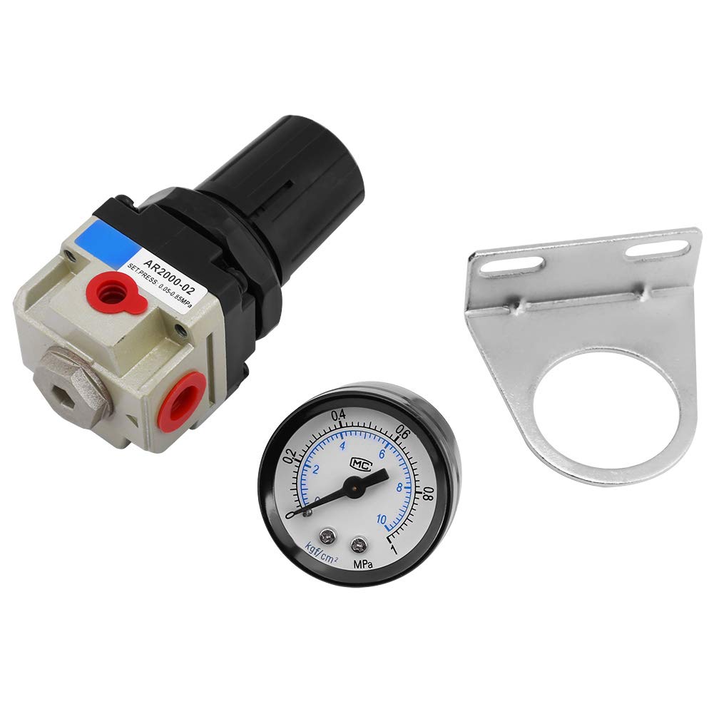 Professional G1/4 Pneumatic Air Filter Pressure Regulator Combo - Air Source Gas Treatment & Pressure Control for Industrial Machinery, Automotive Tools & HVAC Systems