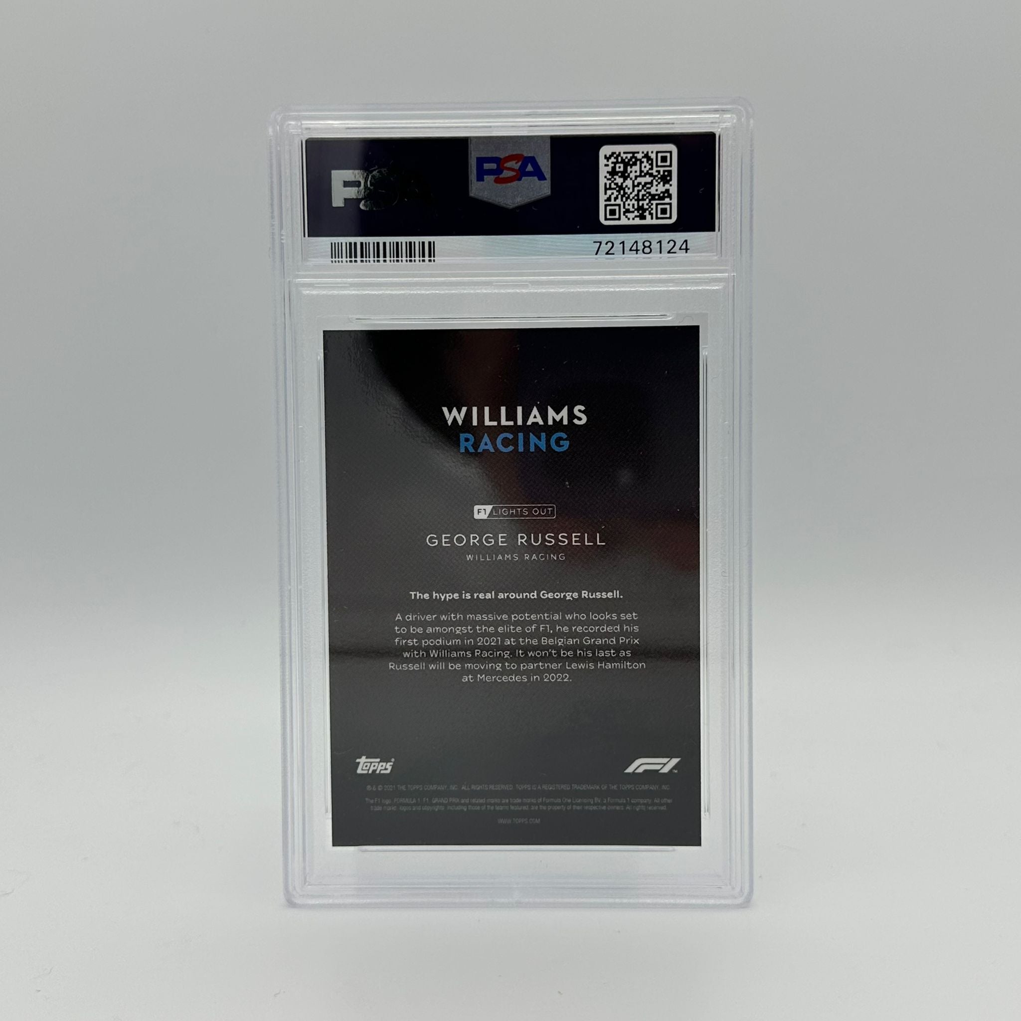 PSA 9 Graded 55/99 Russell George Drivers Blue Parallel - Rare Trading Card for Collectors & Sports Fans - Perfect for Display, Investment & Trading Card Games