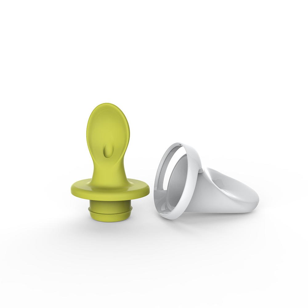 Kiinde Foodii Reusable Silicone Squeeze Spoon Attachment for Homemade Baby Food Pouches - 2 Pack | Easy & Convenient Food Maker System for Infants & Toddlers | Perfect for On-the-Go Feeding, Travel & Mess-Free Mealtime