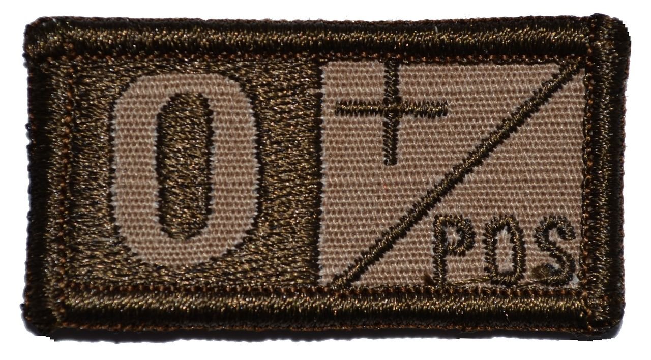 O Positive Blood Type Patch 1x2