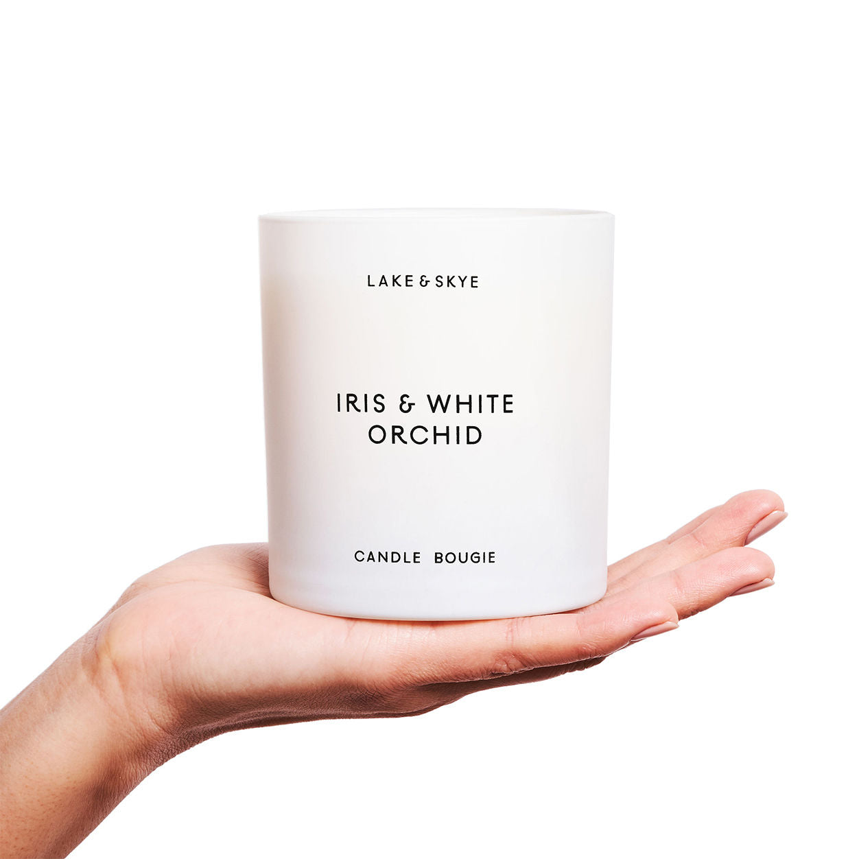 Premium Iris & White Orchid Scented Candle - Long-Lasting Aromatherapy for Home, Spa & Romantic Ambiance