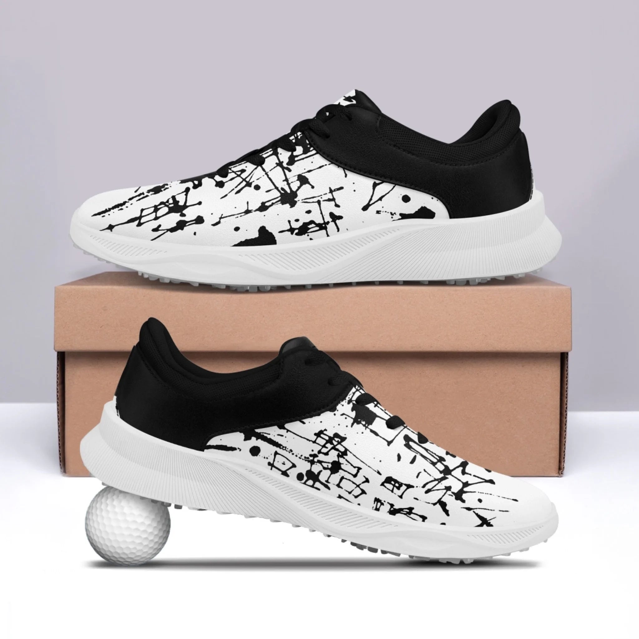 Custom Golf Performance Sneakers for Men & Women - Personalized Durable Athletic Shoes for POD Resellers - Lightweight Comfortable Design for Golfing, Running & Casual Wear (FN062 25020099 6)
