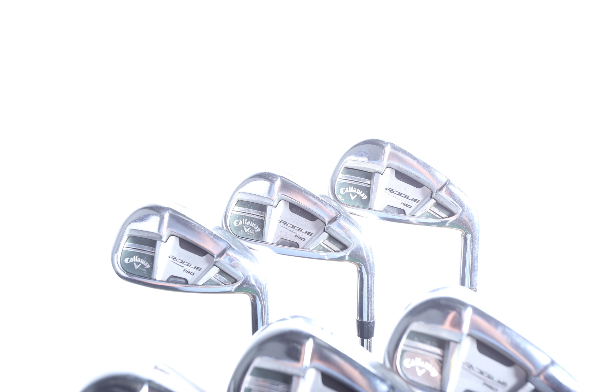 Used Callaway Rogue Pro Iron Set 6-AW Right Handed Stiff Flex Golf Clubs for Men - Perfect for Improving Your Mid-Handicap Game on the Course