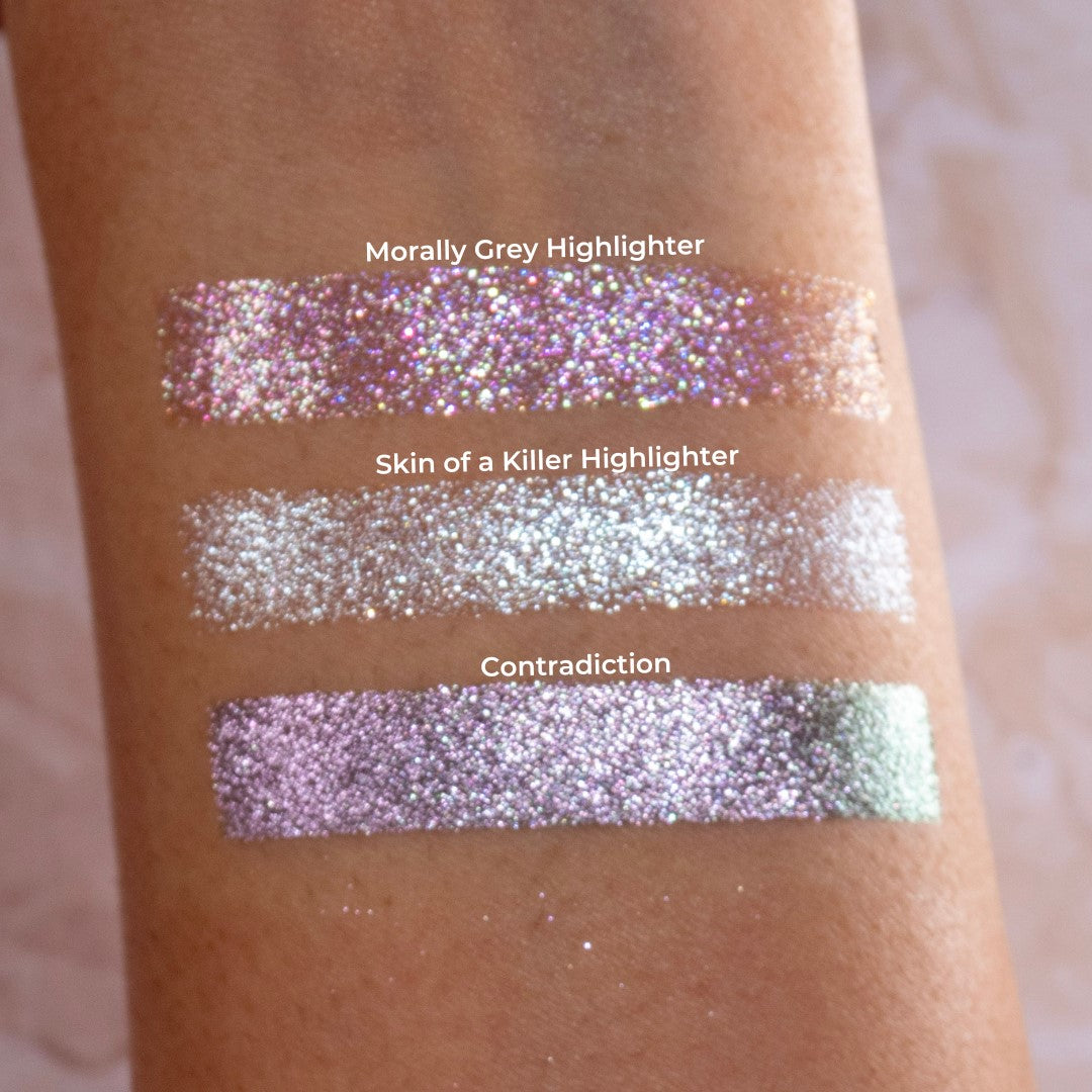 Morally Grey Highlighter - Vibrant & Long-Lasting Makeup for Bold Eyebrows & Contouring | Perfect for Everyday Glam & Night Out Looks