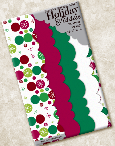 Festive Christmas Snowflake Dotted Scalloped Tissue Paper - Perfect for Holiday Gift Wrapping, Party Decorations & DIY Crafts