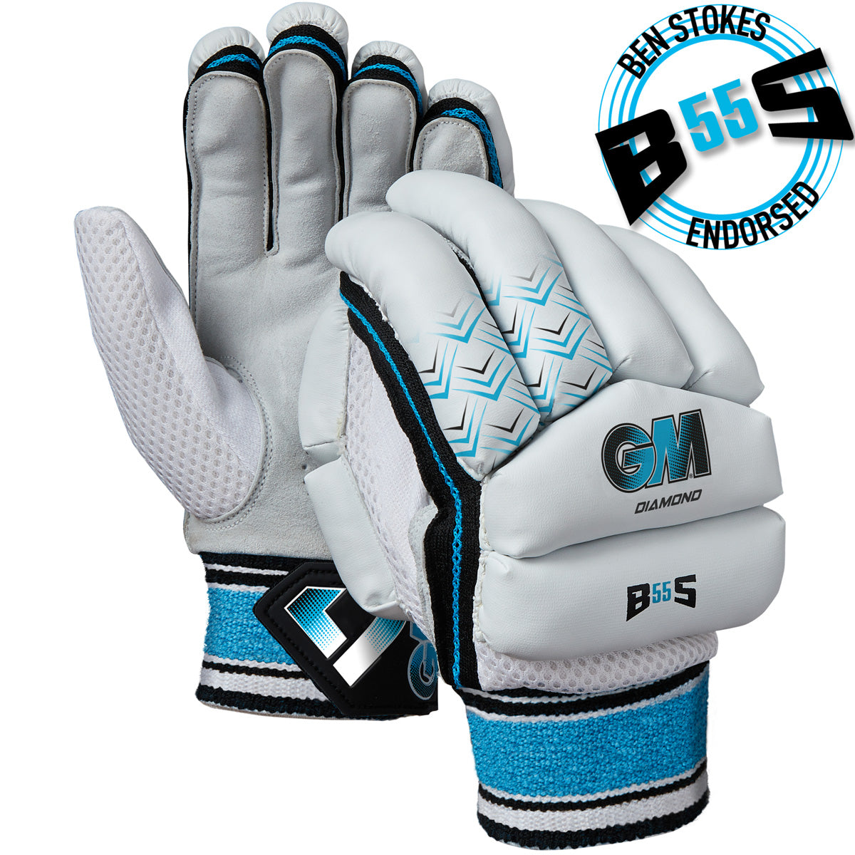 Gunn & Moore Diamond Cricket Batting Gloves 2025 - Premium Leather Protection for Cricket Players - Perfect for Practice & Matches