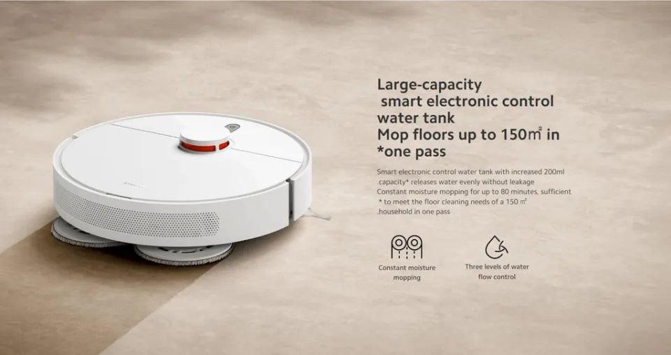 Xiaomi 3S Robot Vacuum Cleaner - Smart WiFi Connected, Strong Suction, Self-Charging - Perfect for Hardwood Floors & Pet Hair Cleaning