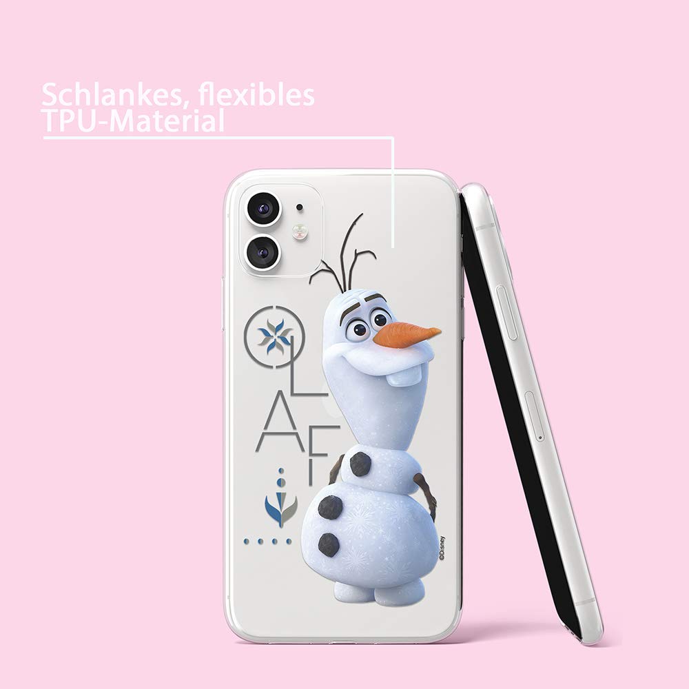Original & Officially Licensed Disney Olaf Pattern iPhone 11 Case - Slim Fit, Semi-Transparent Protective Cover for Apple iPhone 11 - Perfect for Daily Use, Travel & Disney Fans