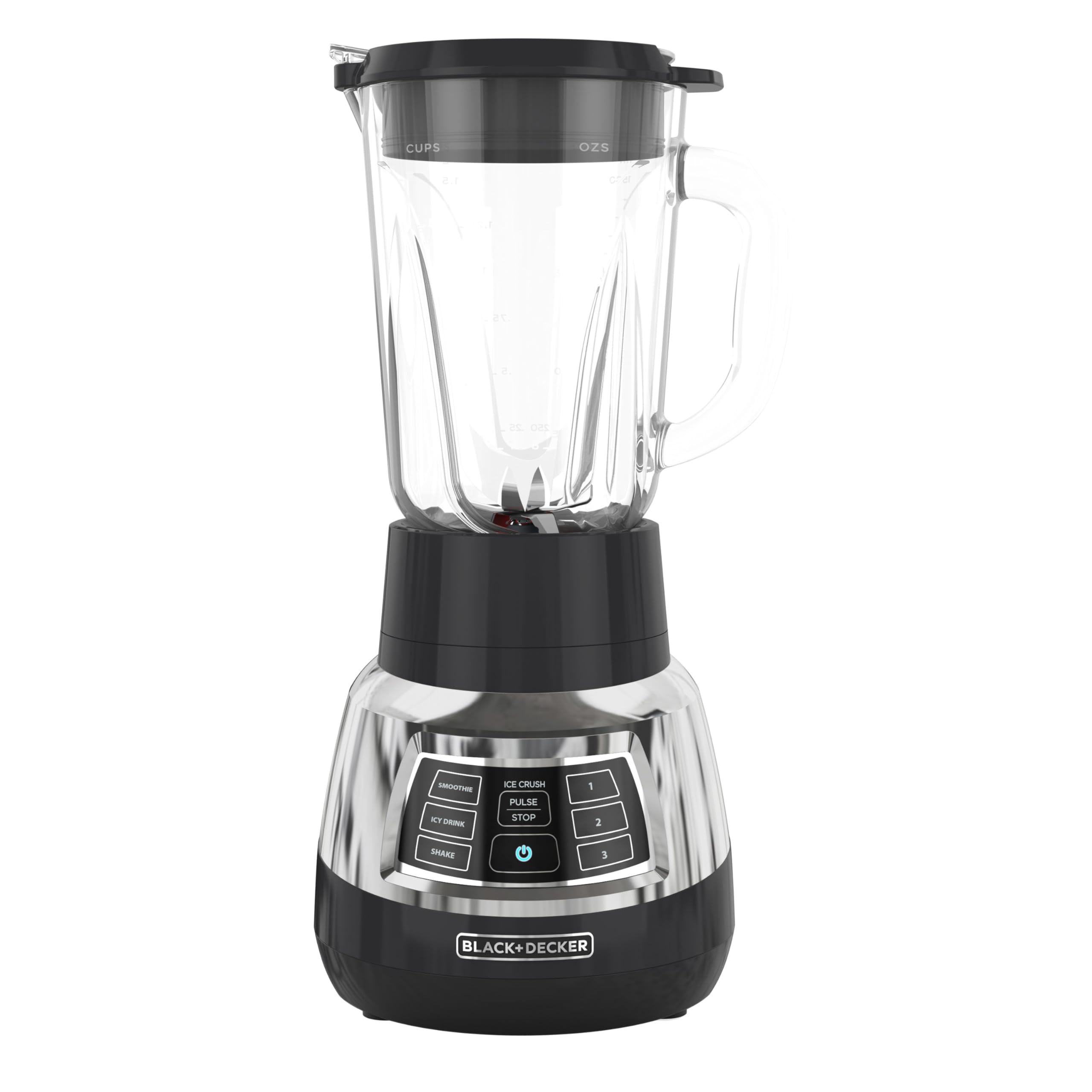 BLACK+DECKER Quiet Blender with Glass Cup - Perfect for Smoothies & Shakes