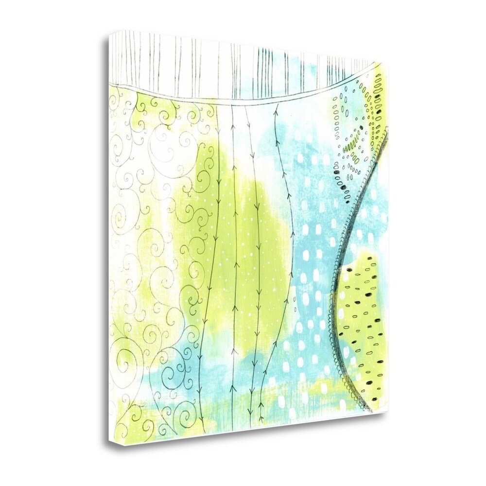 Blue and Green Abstract Art Print by Sarah Ogren - Gallery Wrapped Canvas Giclee - Perfect for Living Room, Bedroom & Office Wall Decor