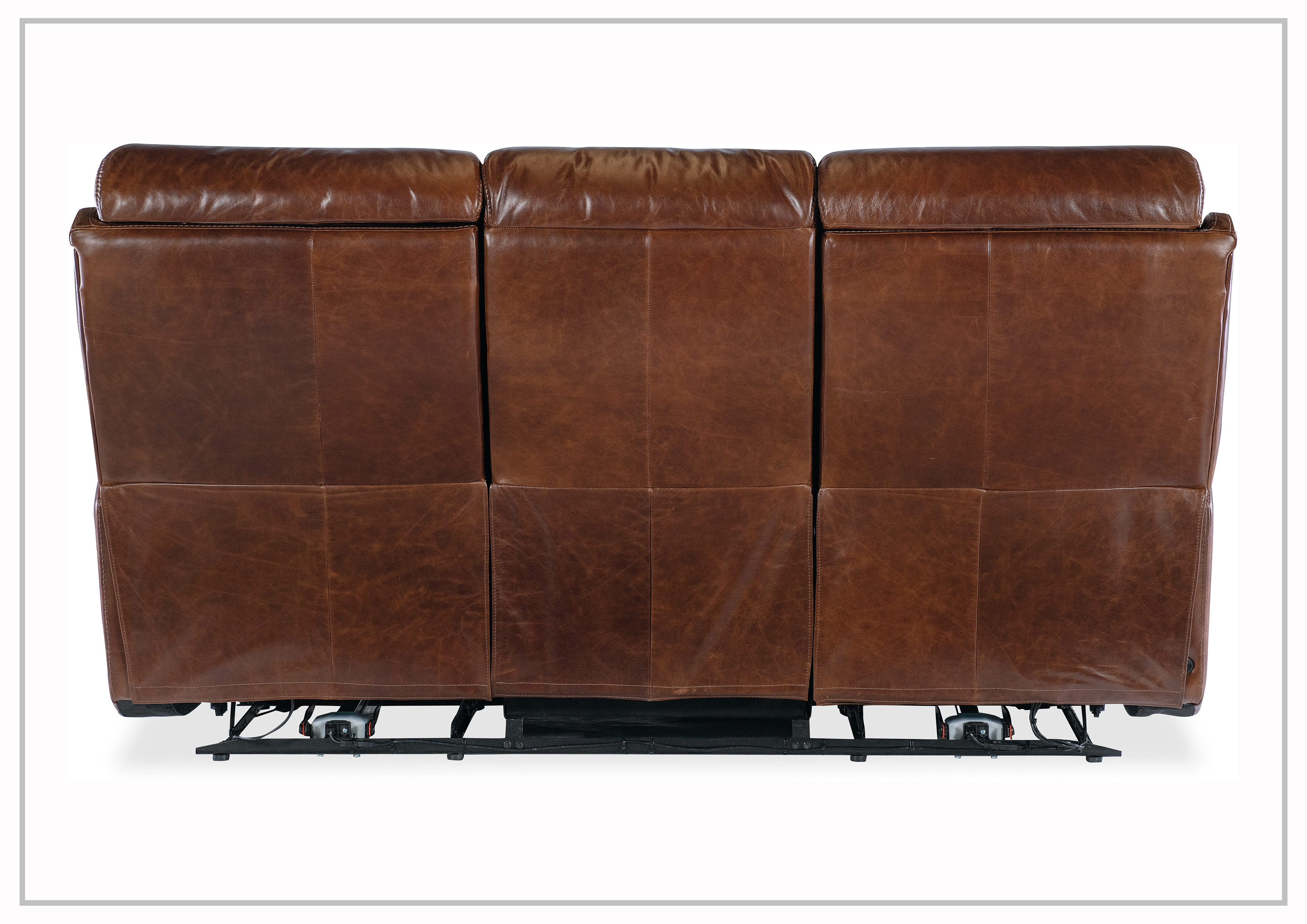 Harlan Zero Gravity Power Recliner Leather Sofa by Hooker Furniture - Modern Comfort for Living Room, Home Theater & Office Relaxation