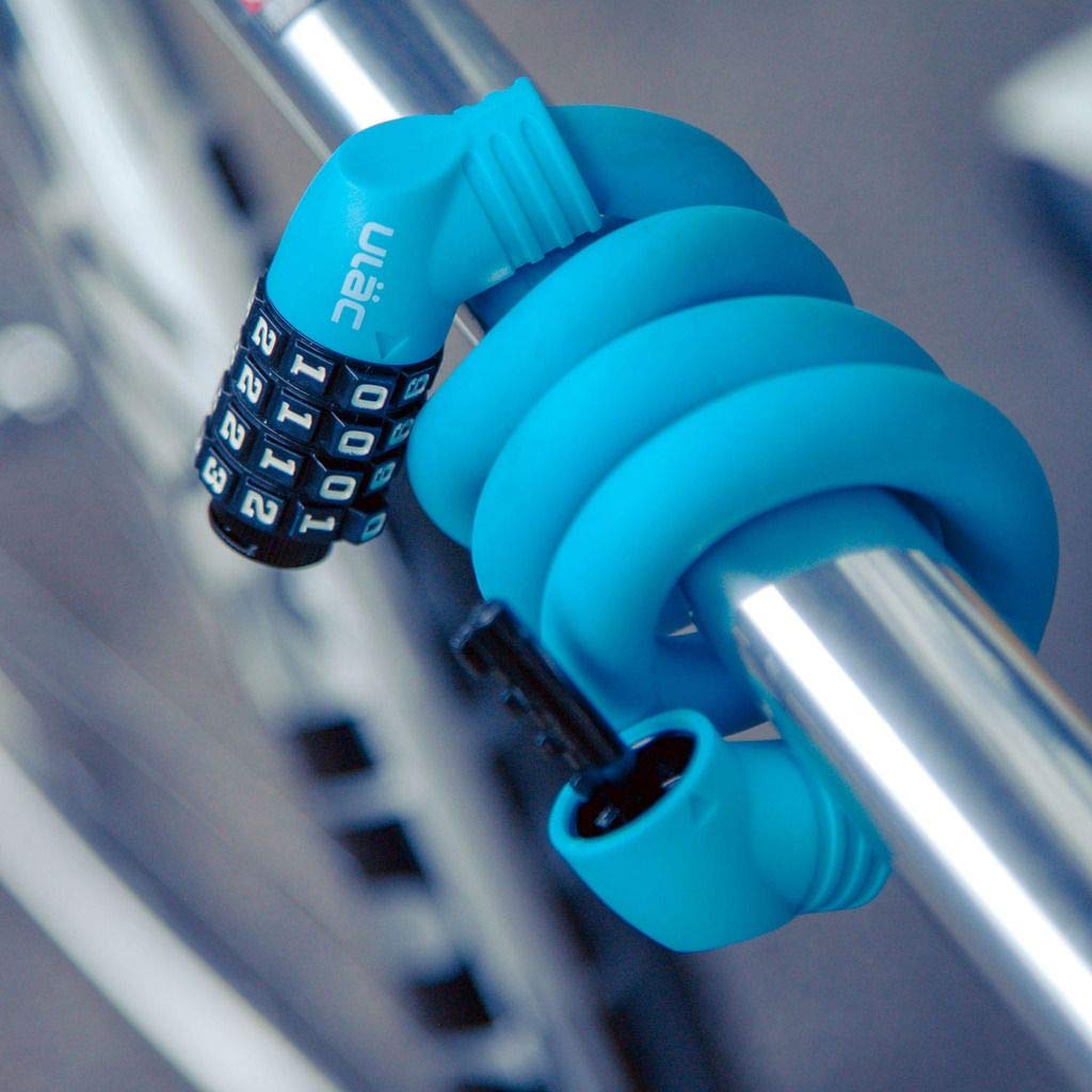1970 Twistable Steel Memory Cable Bike Lock - Keyless Resettable 4-Digit Combination - Heavy Duty Anti-Theft Security for Commuter Bicycles, Kids Bikes & Scooters - Perfect for Urban Cycling, School Campuses & Outdoor Activities