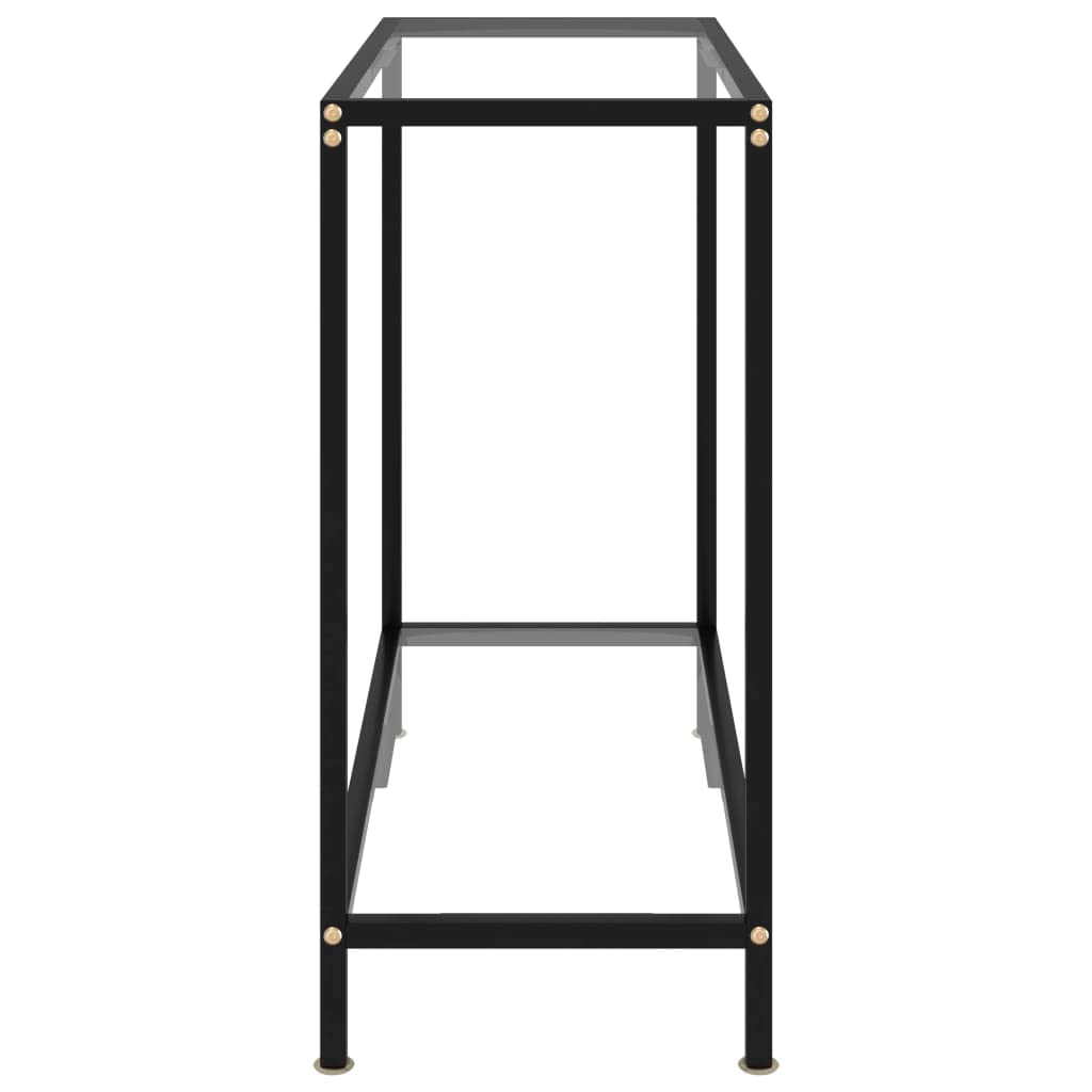 Modern 2-Tier Tempered Glass Console Table - Transparent Coffee Table & Bedside Table for Living Room, Office, Waiting Area & Guest Room - Durable Glass Edges for Home & Commercial Spaces