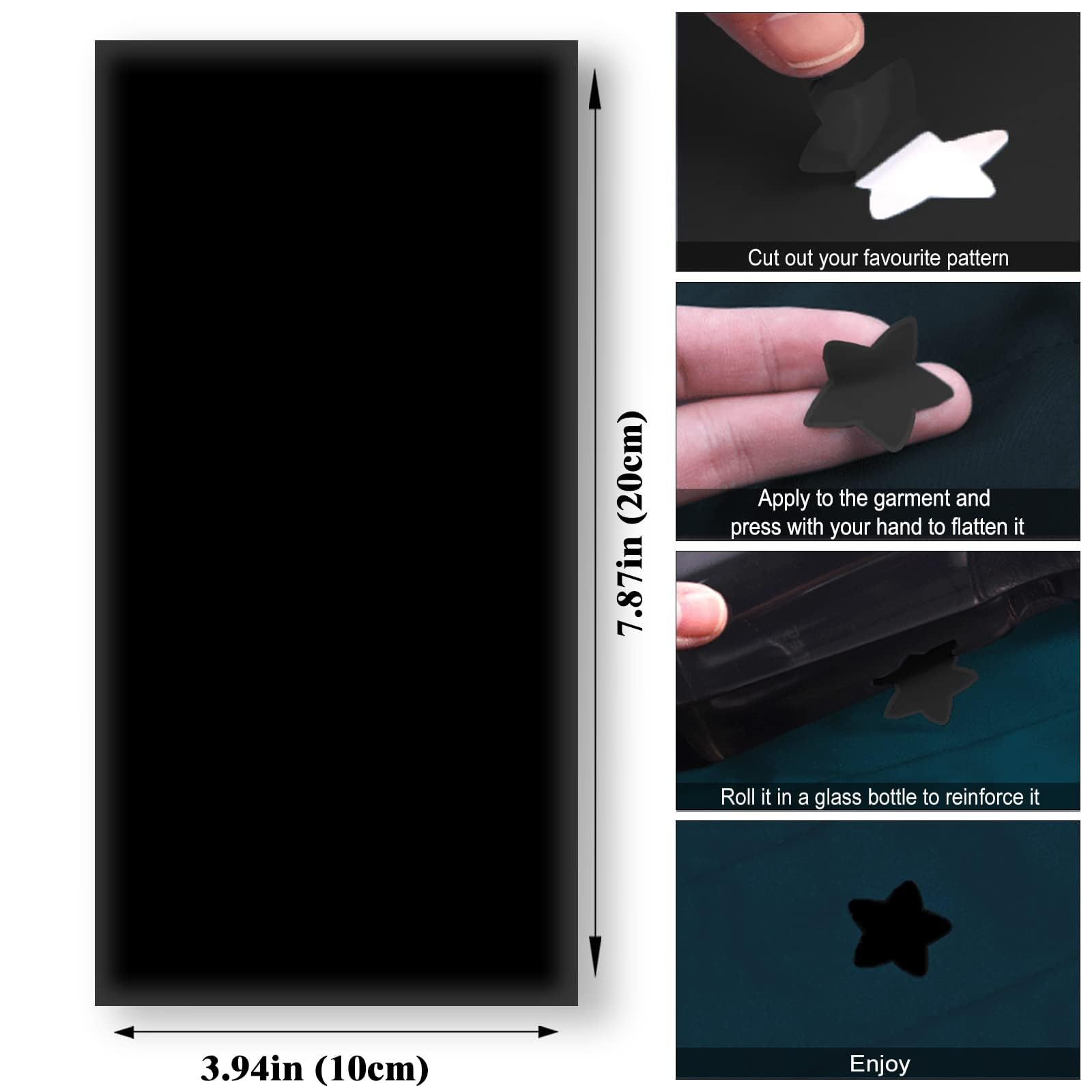 10Pcs Self-Adhesive Nylon Repair Patches - Waterproof, Lightweight & Cuttable Fabric Patches (20×10cm) for Clothing, Jackets, Bags, Tents - Durable Tear-Resistant Repair Solution for Outdoor Gear & Daily Wear