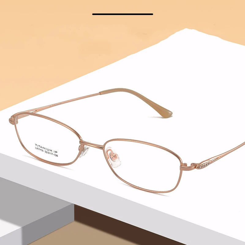 Bclear Women's Full Rim Oval Titanium Eyeglasses 7955 - Lightweight & Durable Glasses for Work, Reading & Everyday Use