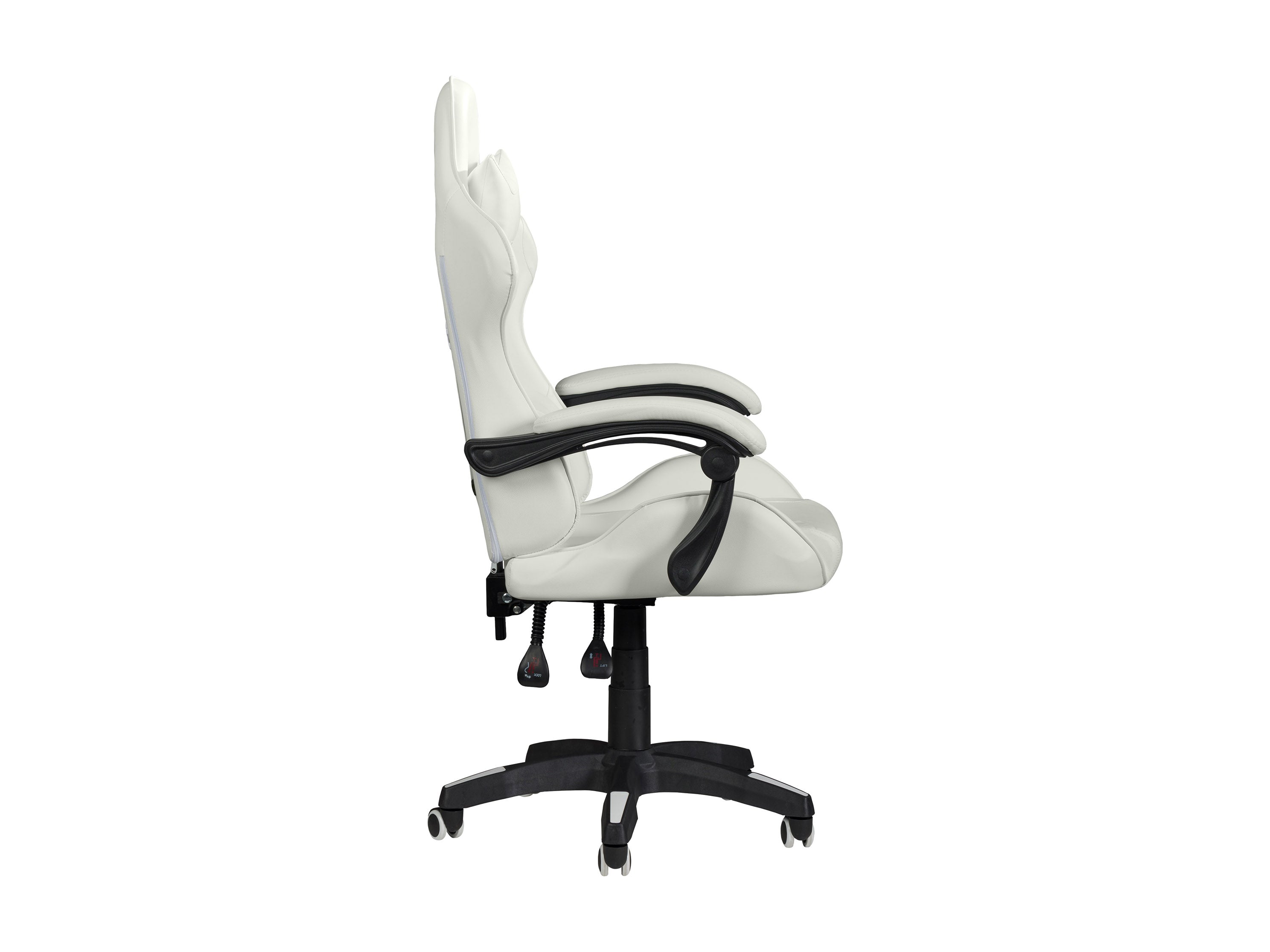 Ergonomic White Gaming Office Chair with Lumbar Support - Comfortable Computer Desk Chair for Long Hours - Perfect for Gamers, Home Office & Workstations