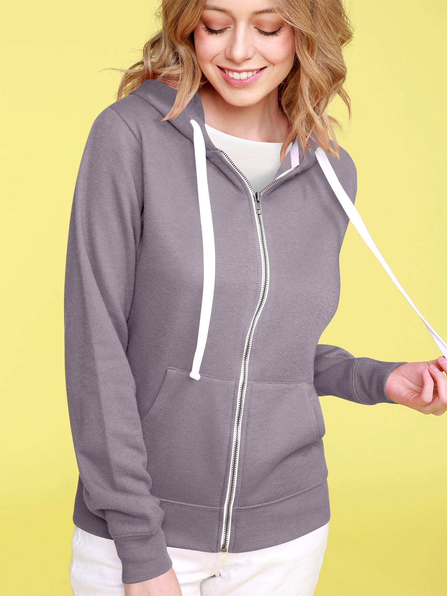 CTC Women's Active Fleece Zip-Up Hoodie Sweater Jacket - Warm & Comfortable Workout Top for Running, Yoga & Outdoor Activities