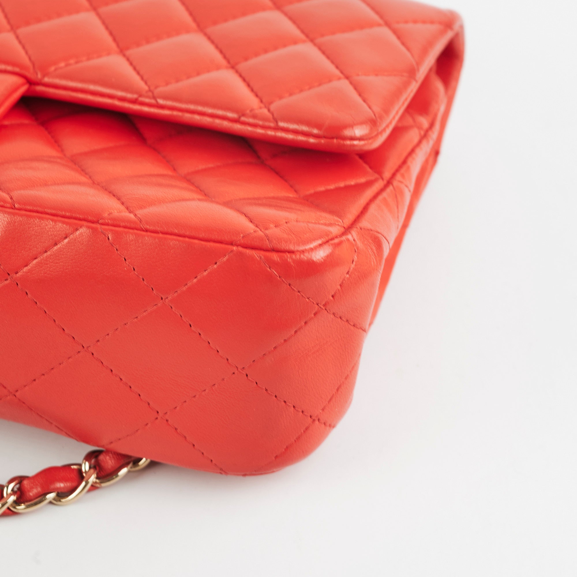 Chanel Medium/Large Classic Double Flap Bag in Red | Luxury Designer Handbag for Women | Perfect for Parties, Weddings & Everyday Elegance