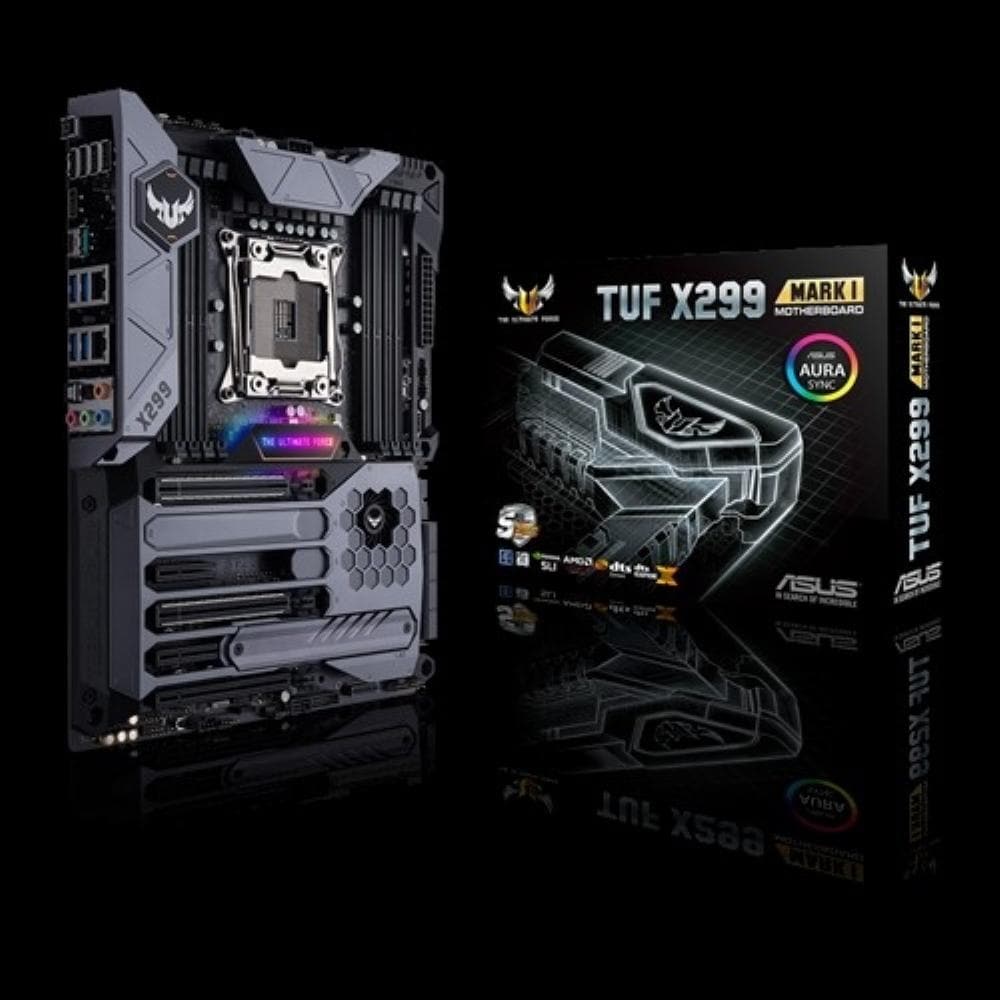 ASUS TUF X299 MARK 1 Gaming Motherboard - LGA 2066 Socket, DDR4, 5-Year Warranty - Perfect for High-End Gaming PCs and Workstations