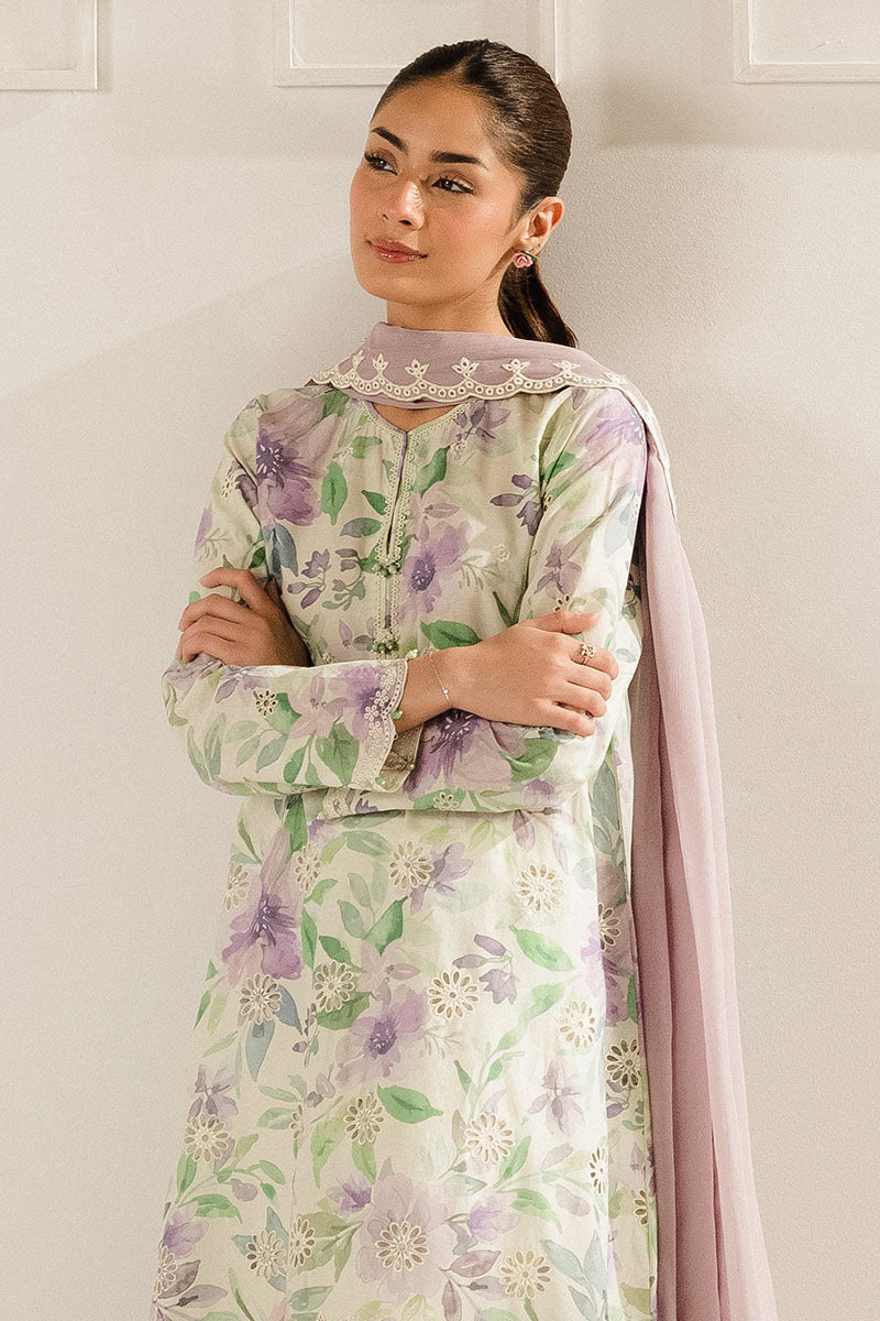 LAVENDER SERENITY 3-Piece Outfit Set (Shirt, Pants & Dupatta) - Elegant Women's Ethnic Wear for Festivals, Weddings & Special Occasions