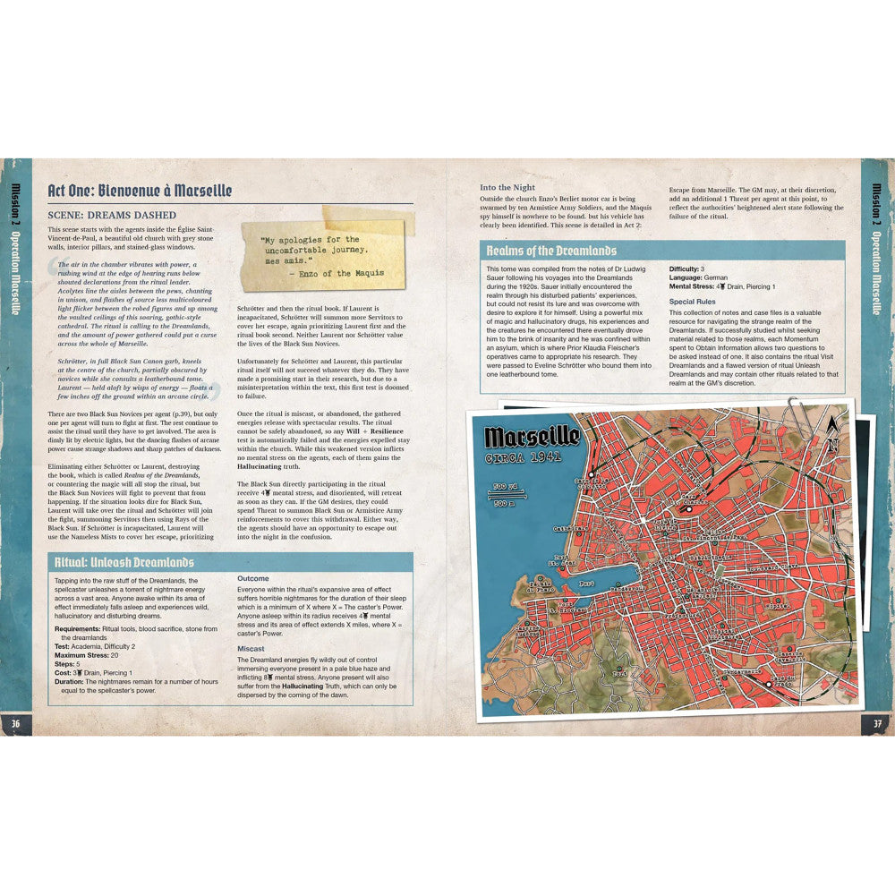 Achtung! Cthulhu 2d20: The Dark Beyond Mission Dossier 2 RPG Book - Lovecraftian Horror Adventure for Tabletop Gaming