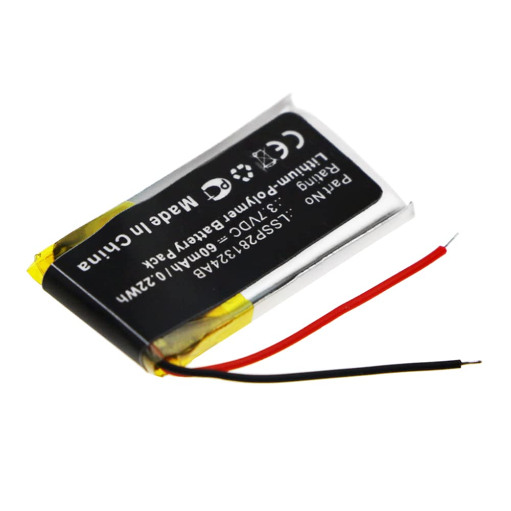 Synergy Digital Smartwatch Battery Replacement for Fitbit LSSP281324AB - 3.7V 60mAh Li-Polymer High Capacity Battery - Compatible with Fitbit Smartwatch - Perfect for Fitness Tracking & Daily Wear
