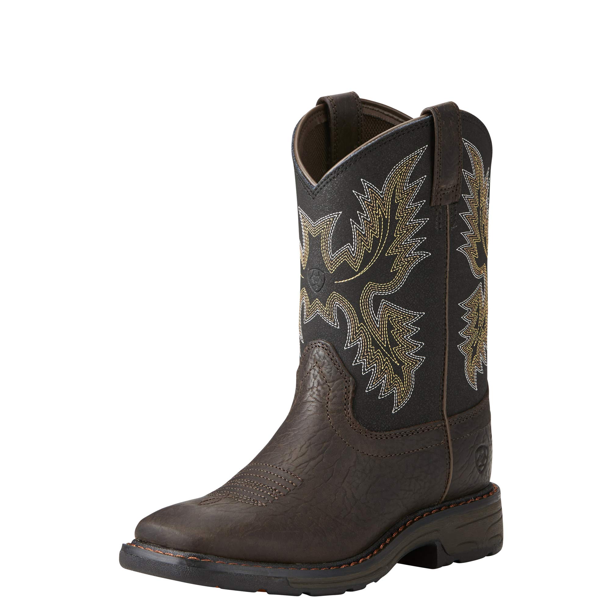 Ariat Unisex Kids' WorkHog Wide Square Toe Boot - Durable Work Boots for Boys & Girls - Perfect for Farm, Ranch & Outdoor Activities