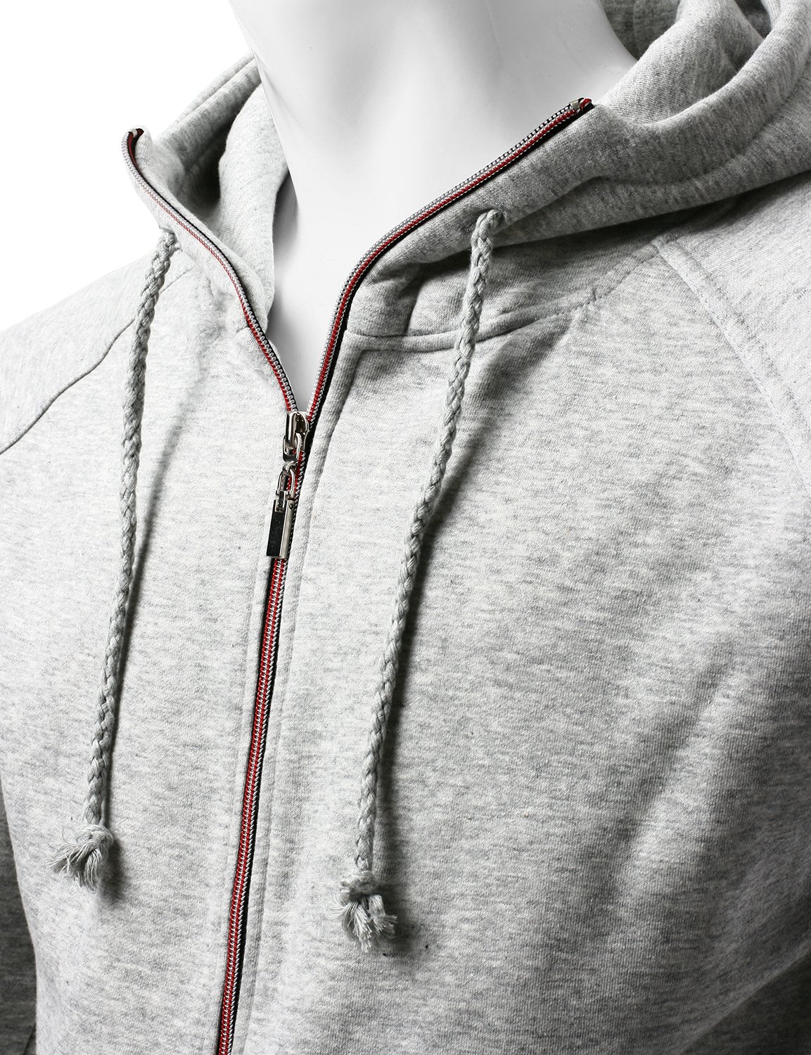 Men's Basic Long Sleeve Zip Up Hoodie - Comfortable Cotton Pullover with Front Pockets (Multiple Colors) | Perfect for Casual Wear, Gym, and Outdoor Activities