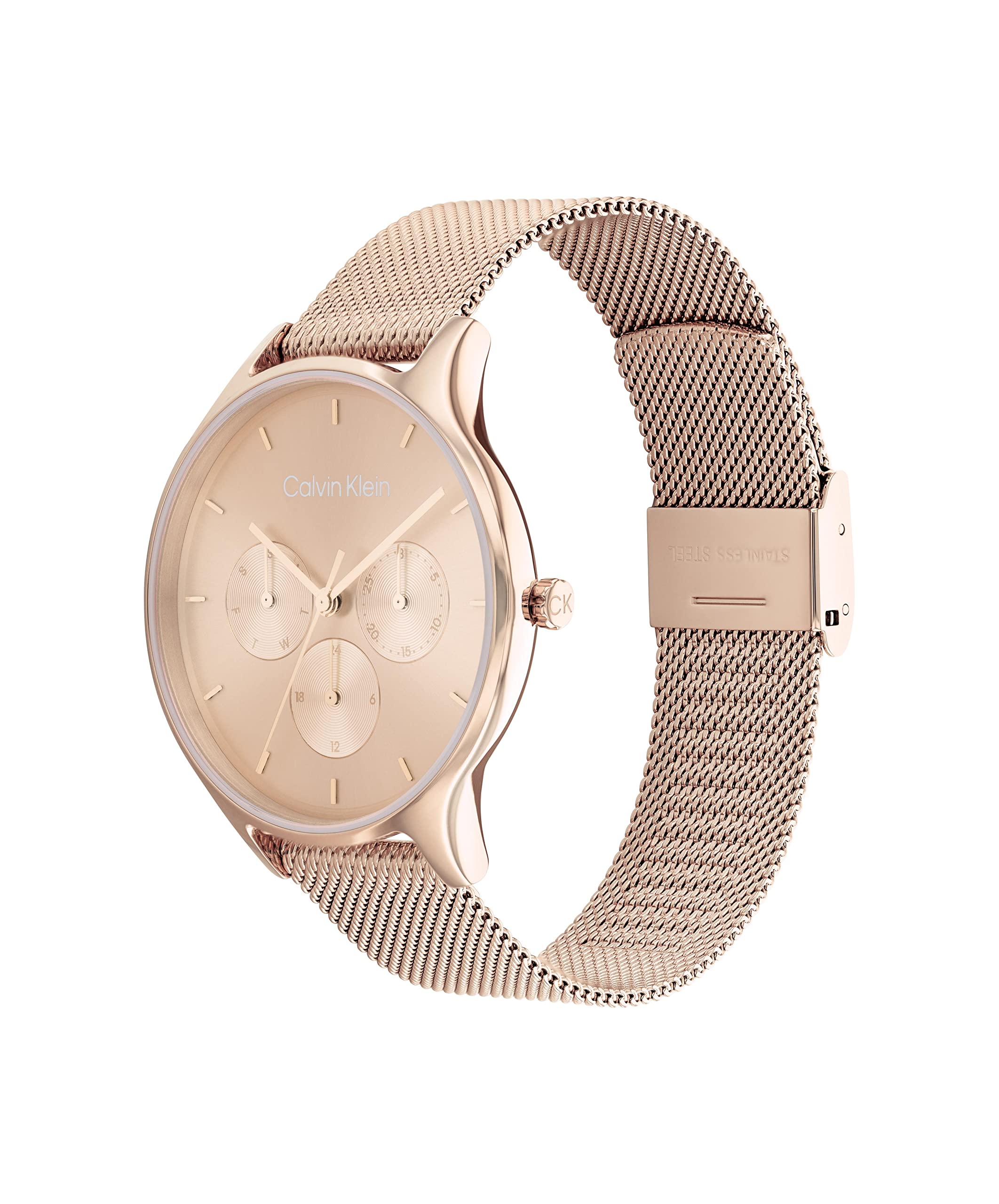 Calvin Klein Timeless Women's Quartz Multifunction Watch - Elegant Gold-Tone Stainless Steel Bracelet, Water Resistant, Date Display - Perfect Gift for Her, Birthday, Anniversary, Valentine's Day - Ideal for Office, Date Night & Special Occasions
