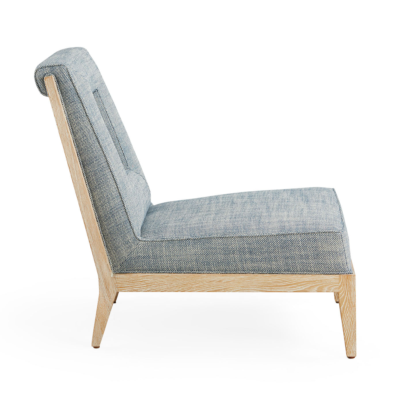 Cocteau Slipper Chair - Modern Accent Chair for Living Room, Bedroom & Office - Comfortable Upholstered Lounge Chair with Sturdy Wooden Legs - Perfect for Reading Nook, Guest Room or Small Space Decor