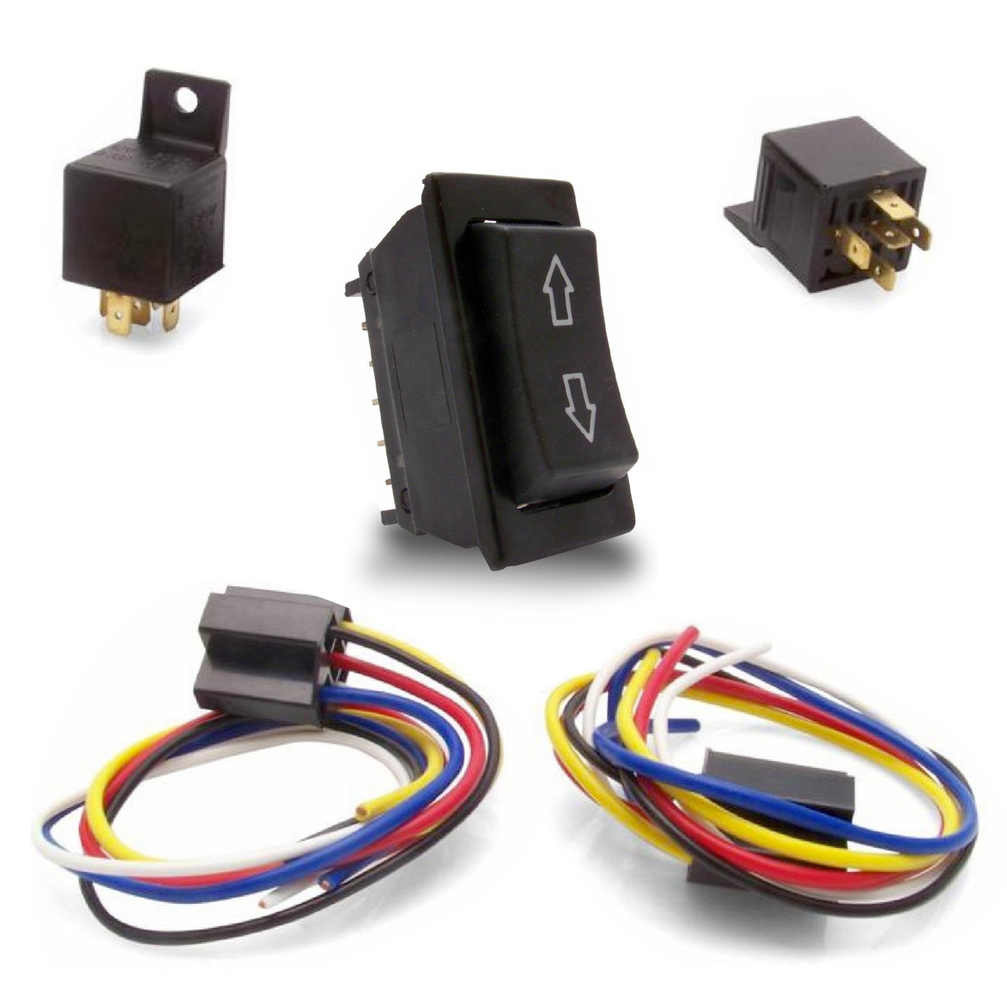 12V Linear Actuator Motor Rocker Switch Installation Kit with Wiring Harness Plug - Heavy Duty Electric Actuator Control for RV, Boat, Automotive & Industrial Applications