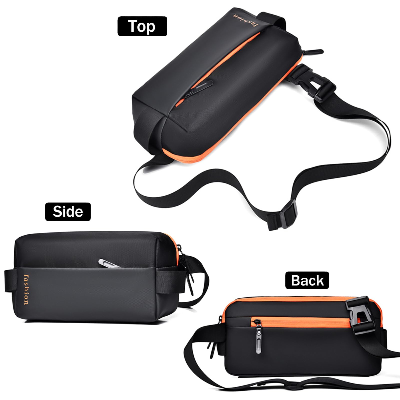 Compact Sling Bag - Lightweight Crossbody Chest Pack for Men & Women - EDC Shoulder Bag for Tactical, Travel, Work, Gym & Sports - Minimalist Fanny Pack for Everyday Carry & Outdoor Activities
