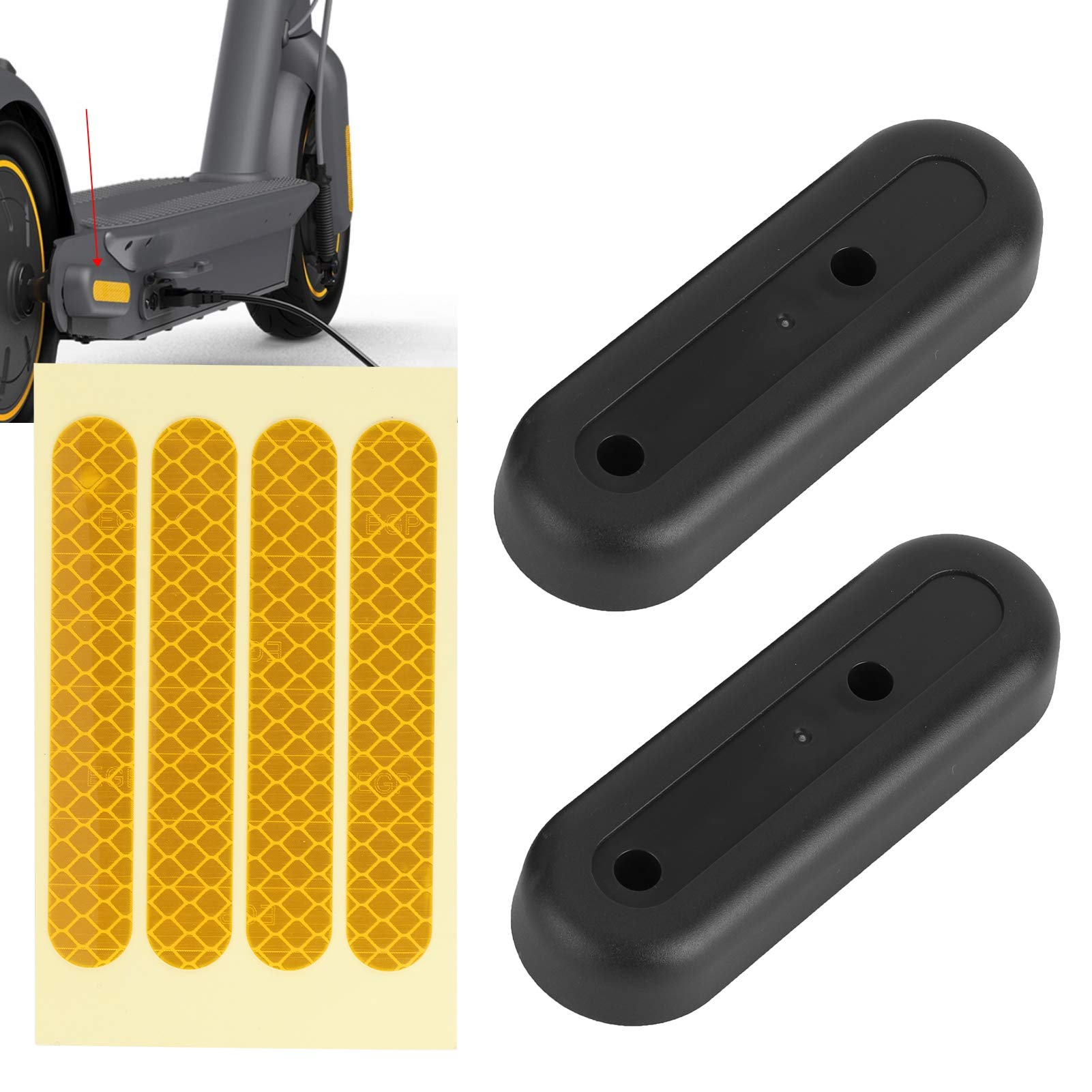 Keenso PET Plastic Electric Scooter Fork Cover - Decorative Rear Fork Protector with Reflective Sticker for Ninebot Max G30 | Commuter Safety & Customization Accessory