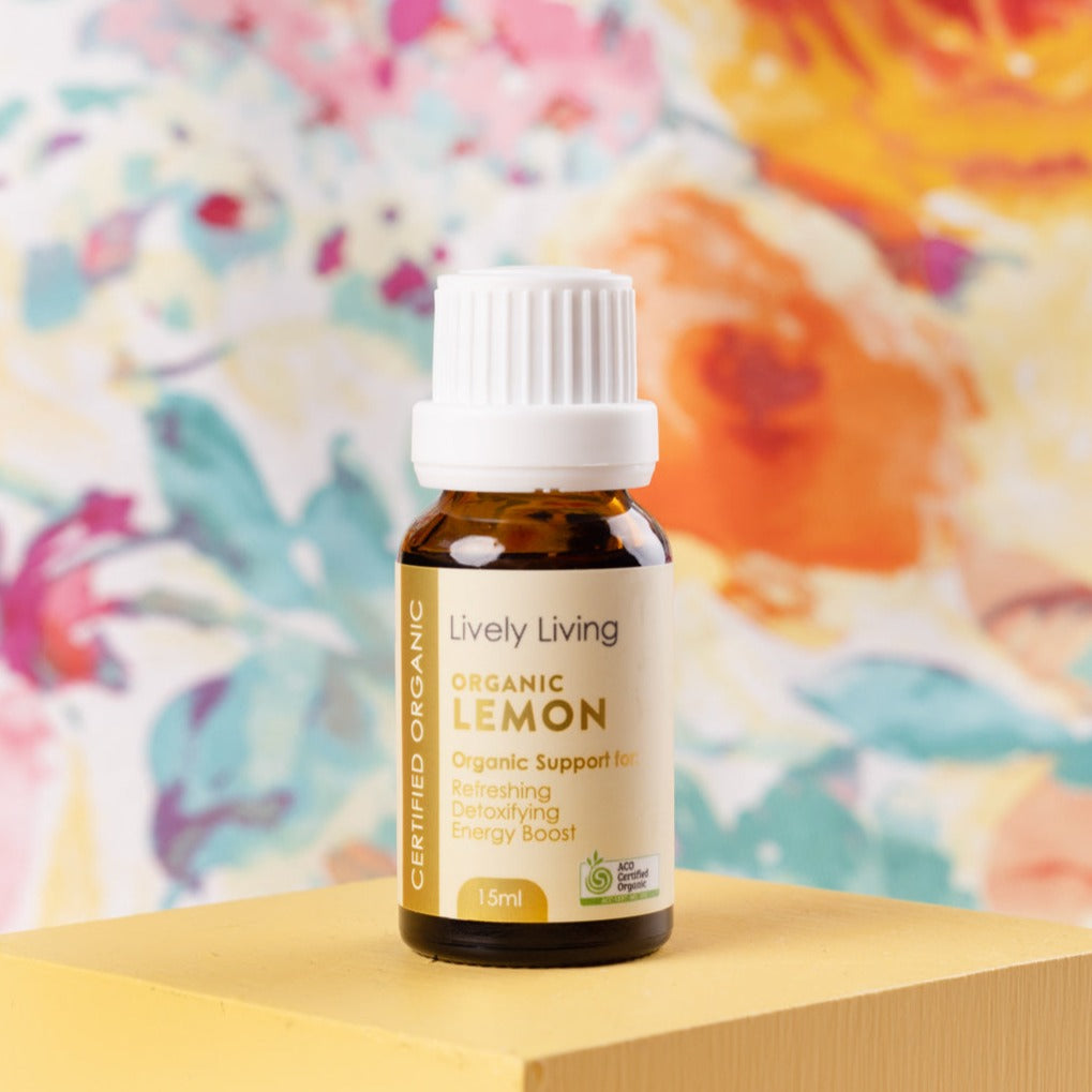 Organic Lemon Essential Oil 15ml - USDA Certified, 100% Pure for Aromatherapy, Diffusers & DIY Skincare