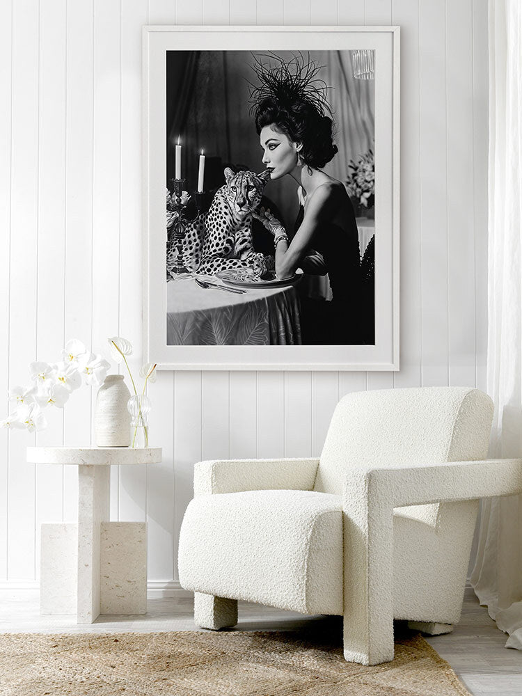 Feline Couture Framed Art Print - Cat Lover Home Decor - Perfect for Living Room, Bedroom & Office Wall Art