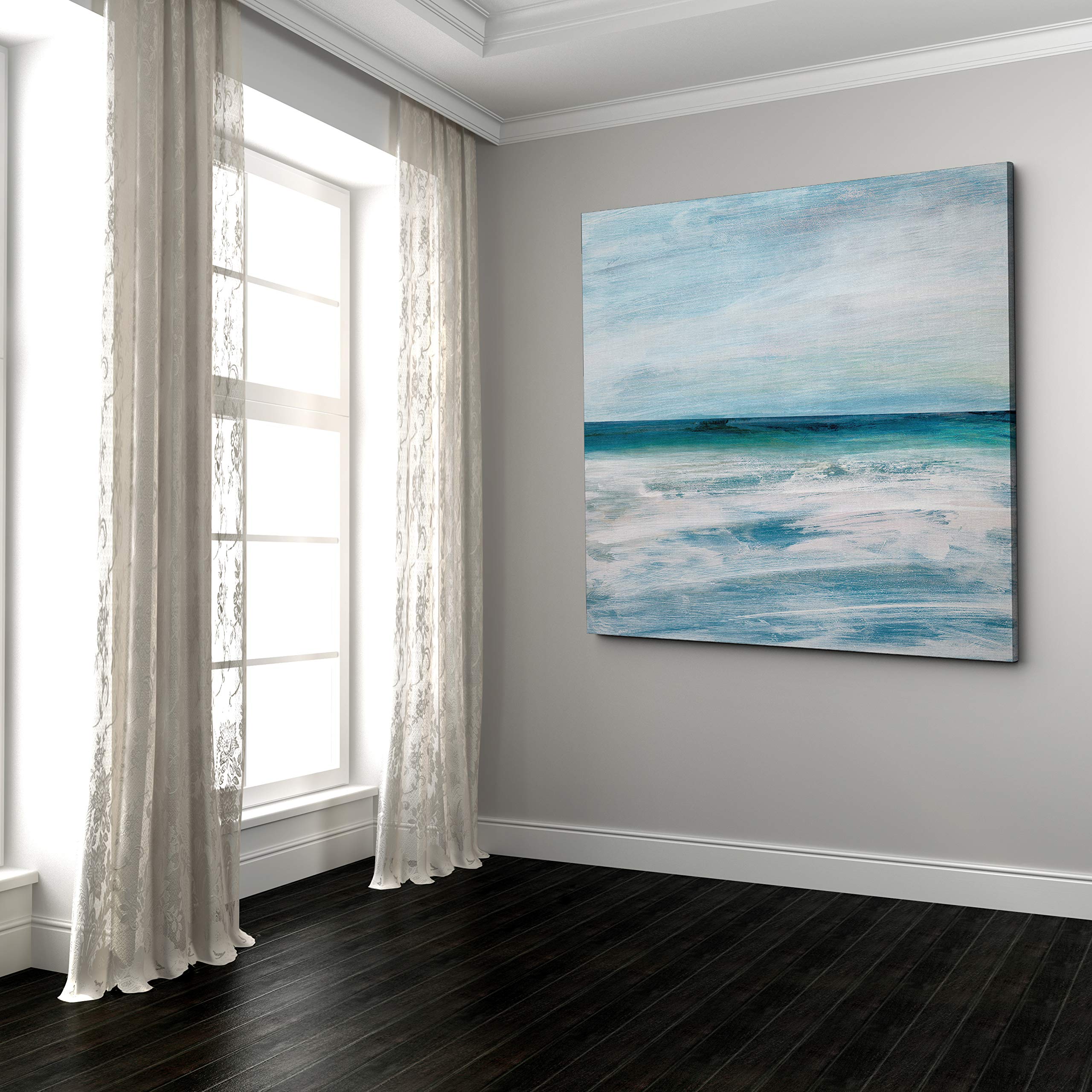 Wexford Home Azzurra Gallery Wrapped Canvas Wall Art - Modern Abstract Painting for Living Room, Bedroom & Office Decor