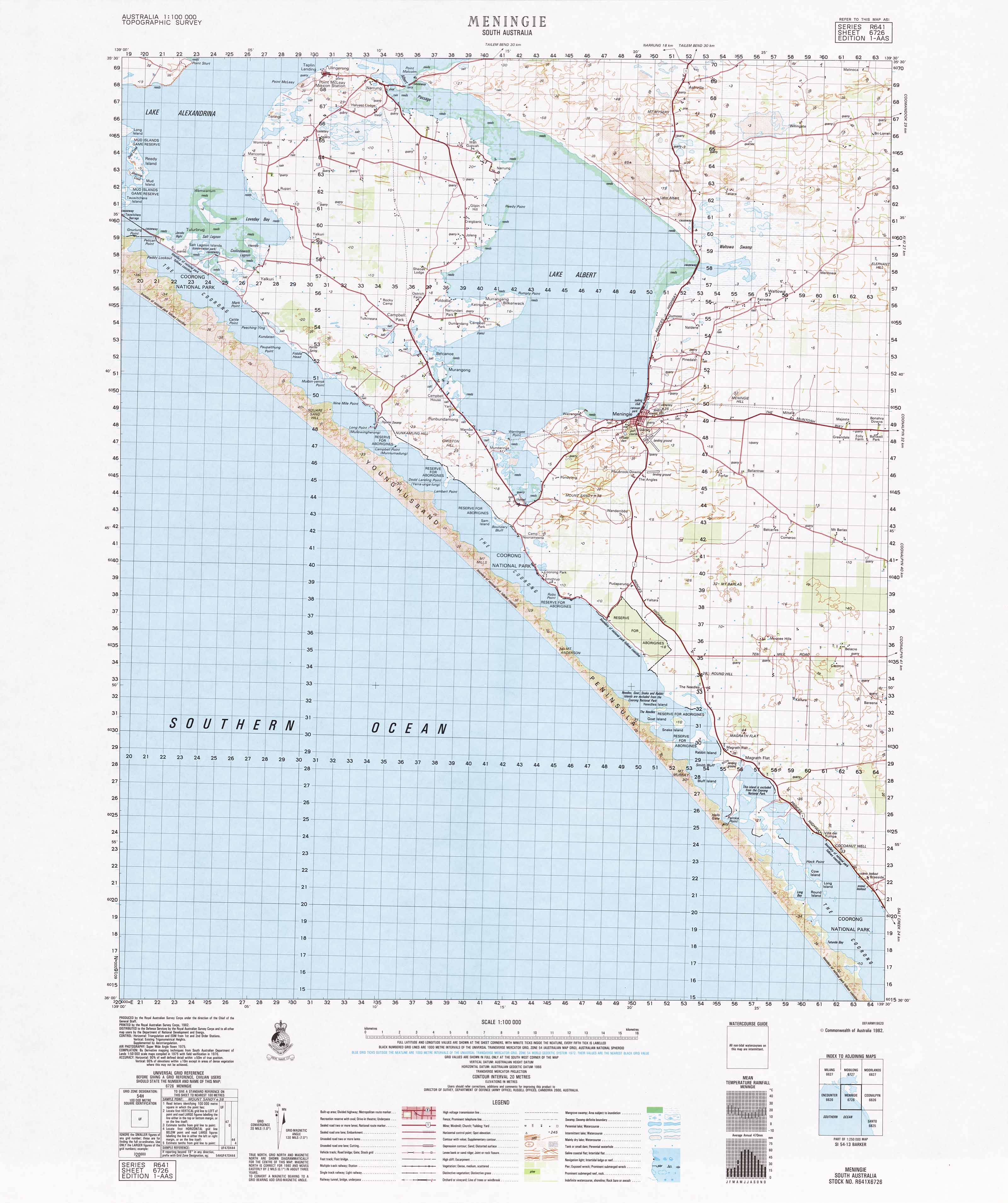 6726 Meningie 1:100k Topographic Map - Detailed Australia Terrain Map for Hiking, Camping & Outdoor Adventures