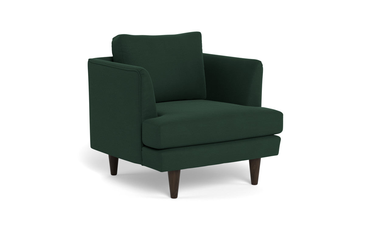 Rainey 35 Armchair - Modern Accent Chair for Living Room, Bedroom & Office - Comfortable Upholstered Lounge Chair with Wooden Legs - Perfect for Reading, Relaxing & Home Decor