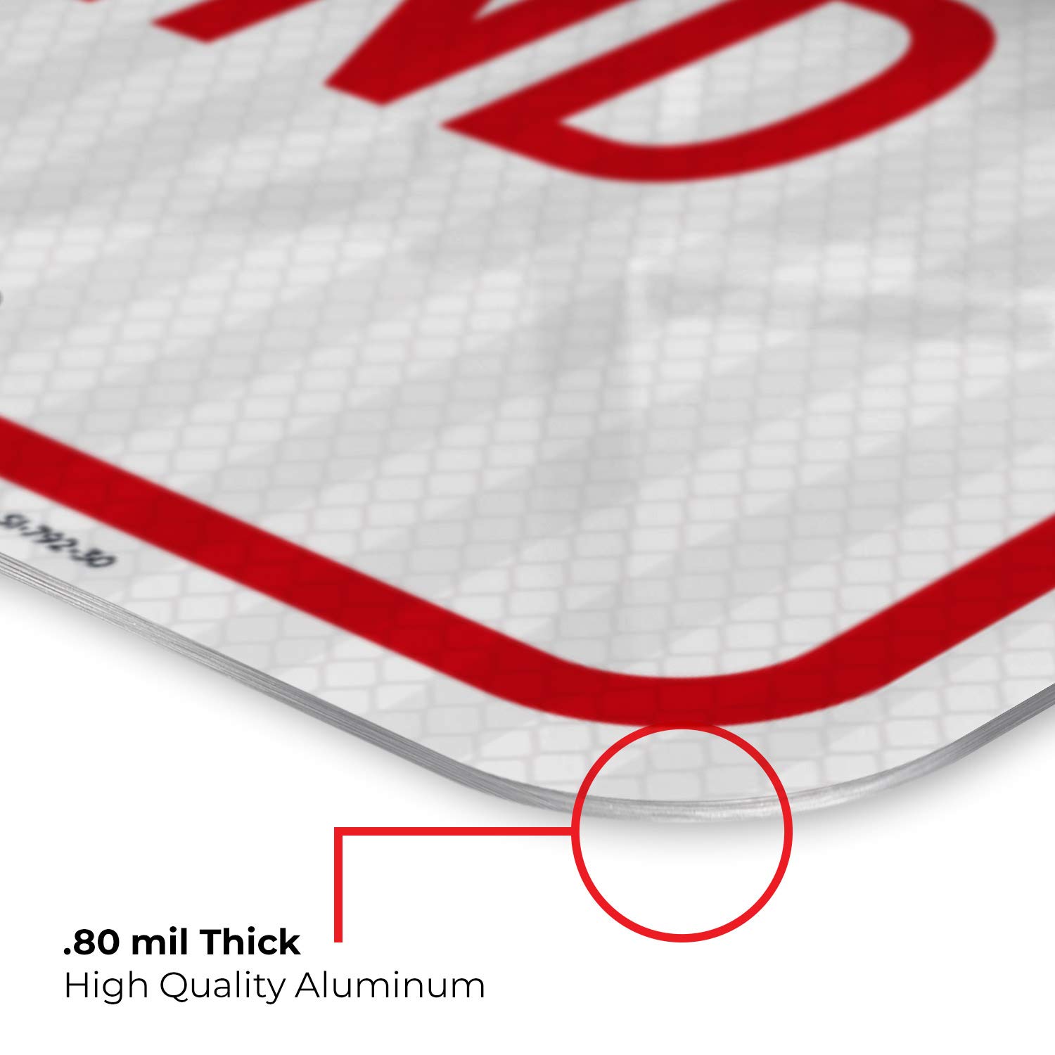 No Thru Traffic Sign - 24x30 Inches, 3M EGP Reflective Aluminum Road Sign, Fade Resistant & Easy to Install for Driveway, Parking Lot & Private Property (Made in USA)
