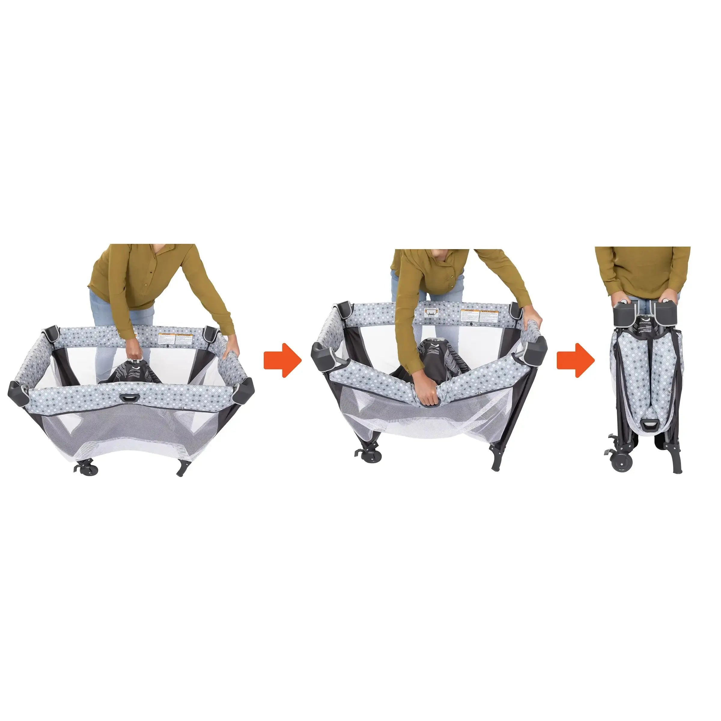 Portable Baby Playard with Rocking Cradle - Lightweight Nursery Den Playpen for Newborns & Toddlers - Perfect for Home, Travel & Daycare Use