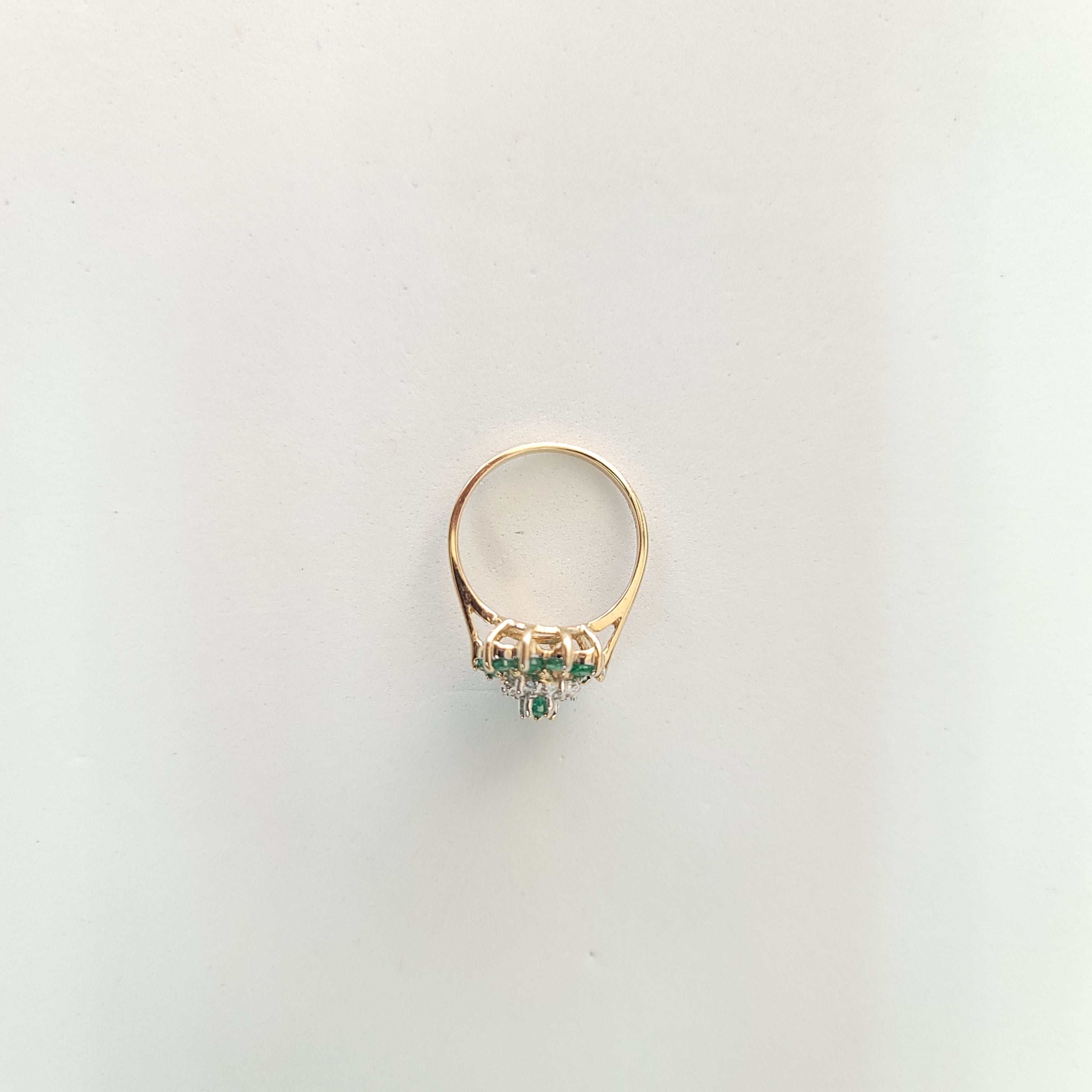1.00cttw Emerald & Diamond Halo Flower Ring in 10k Yellow Gold - Elegant Jewelry for Weddings, Anniversaries & Special Occasions