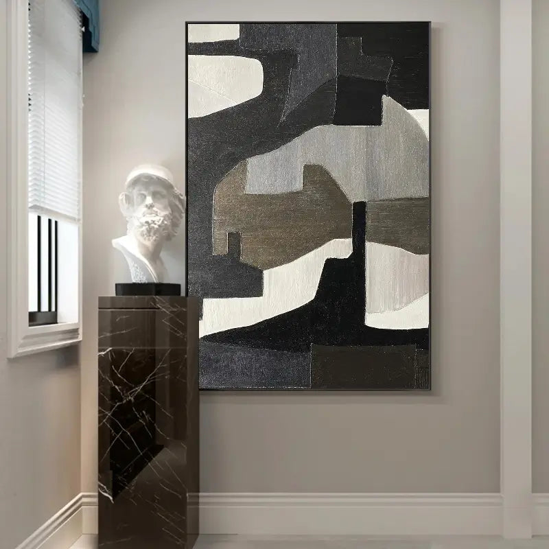 Abstract Tranquility Art Painting #WS003 - Modern Wall Decor for Living Room, Bedroom & Office - Calming Canvas Artwork for Home Interior Design