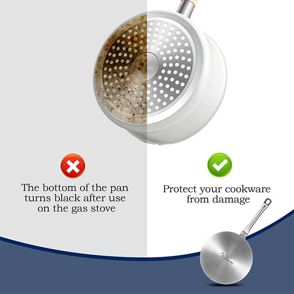 ACTIV CUISINE 9.45 Inch Stainless Steel Heat Diffuser Plate for Electric, Gas & Induction Stoves - Removable Handle, Cookware Protector for Pots & Pans - Perfect for Even Heating on Glass Cooktops, Camping & RV Cooking